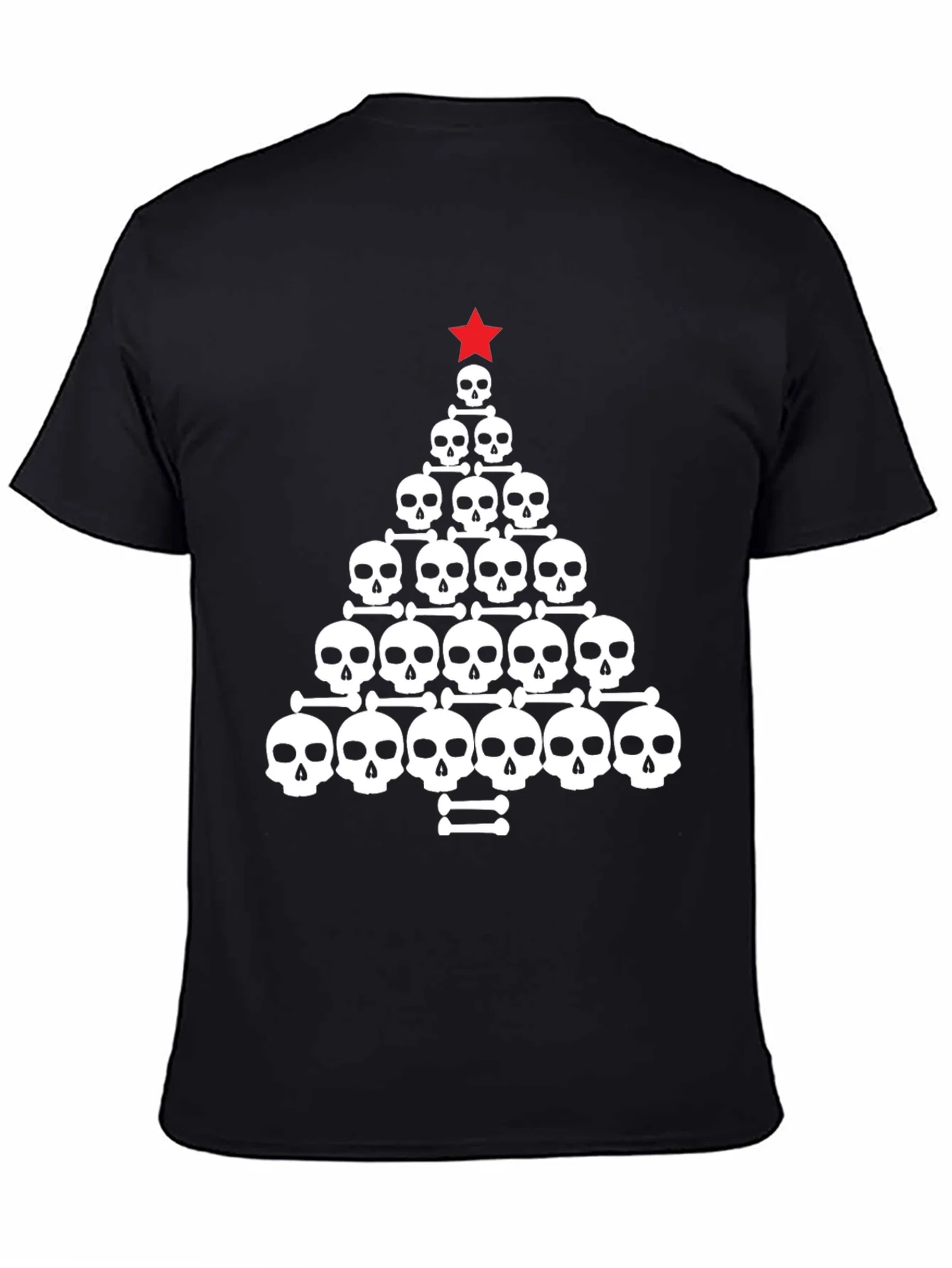 Camiseta Negra ¨¢rbol Navide?o Calaveras