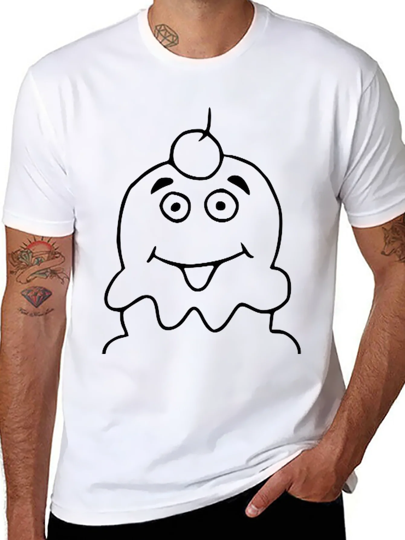 Rebbecca Cartoon Ice Cream Character Graphic Tee
