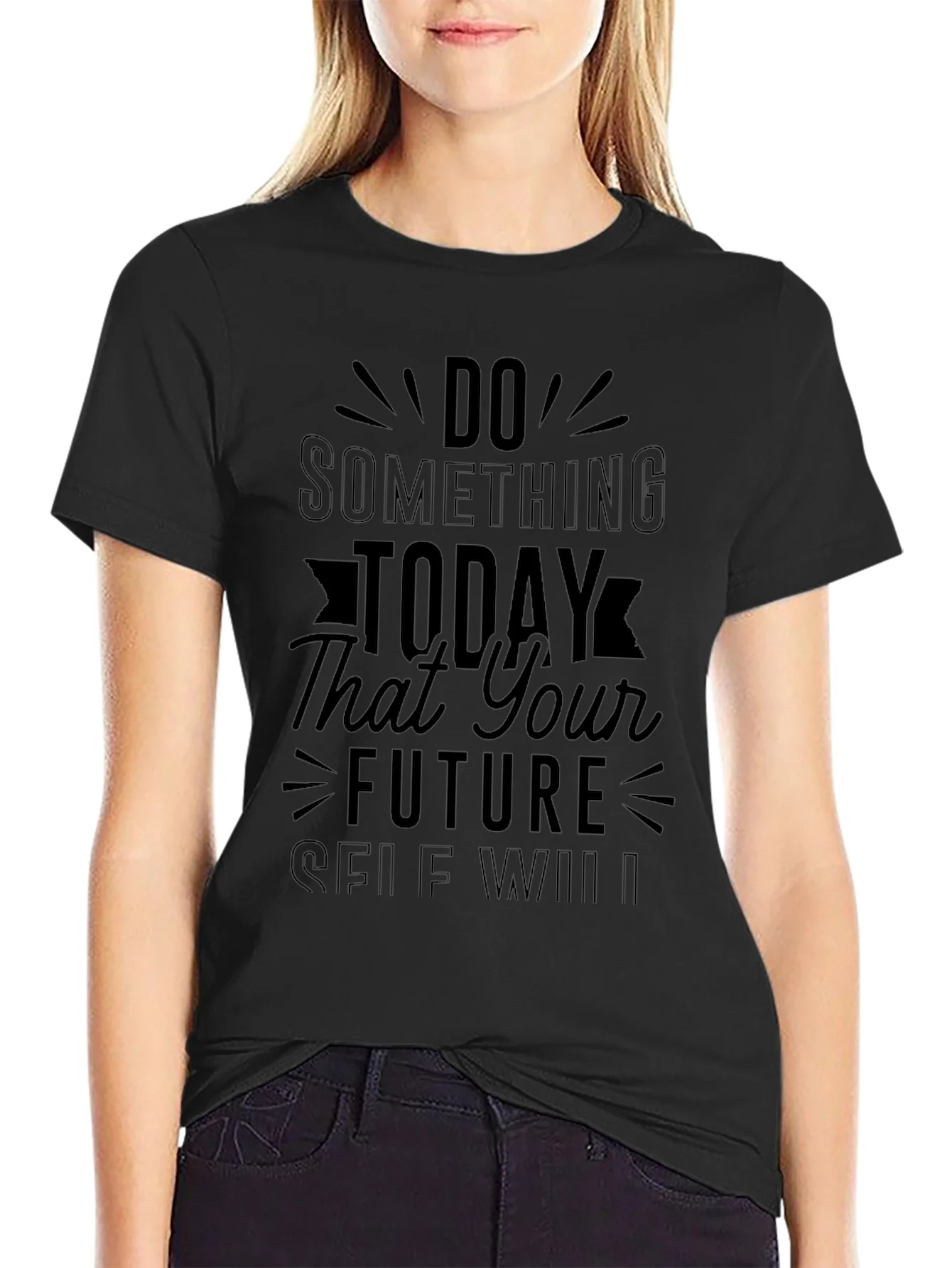 Rebbecca Inspirational Quote Black Graphic T-Shirt