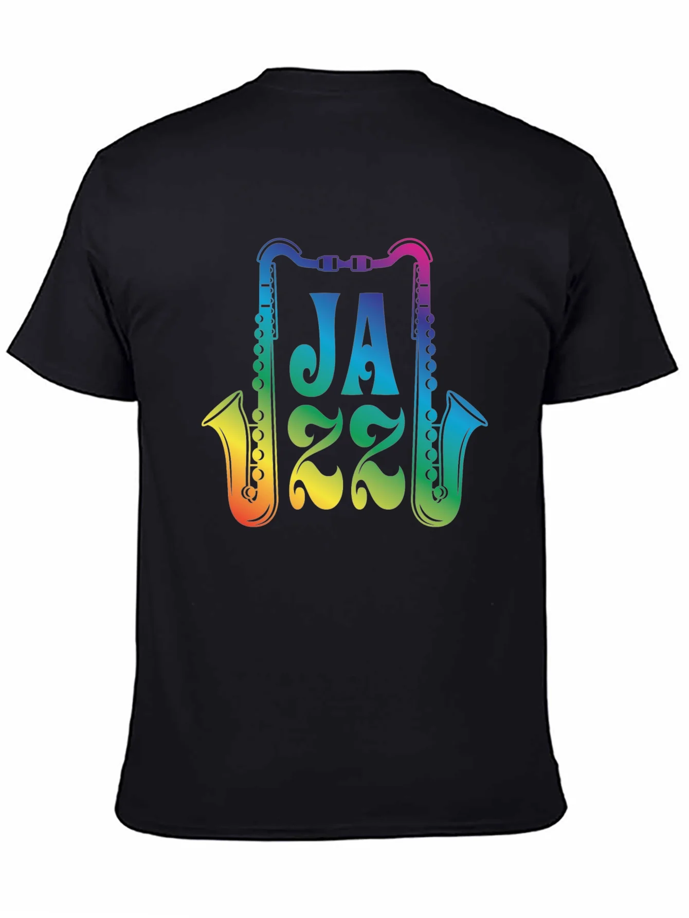 Camiseta Negra Jazz Arco¨ªris para Amantes de la M¨²sica