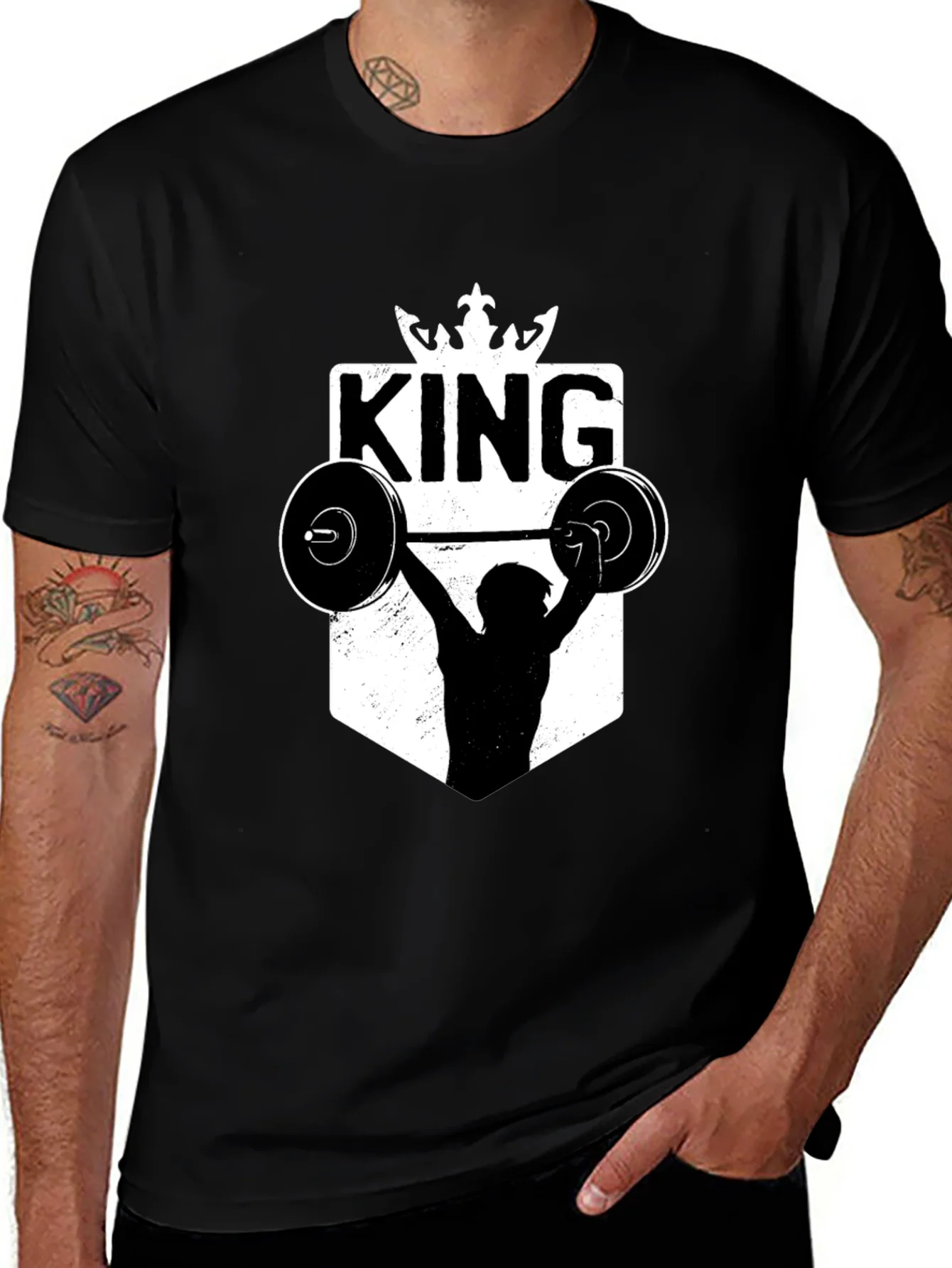 Rebbecca King Weightlifting Graphic T-Shirt - Black