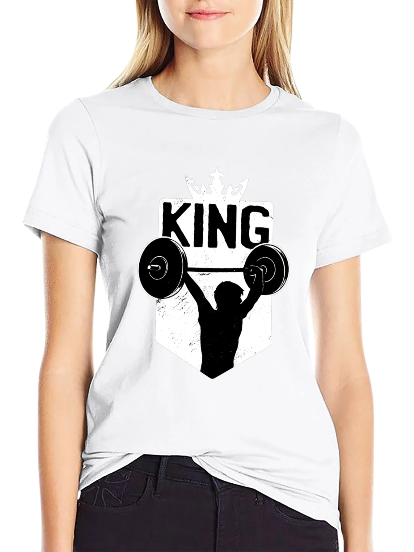 Rebbecca King Weightlifting Graphic T-Shirt - Black