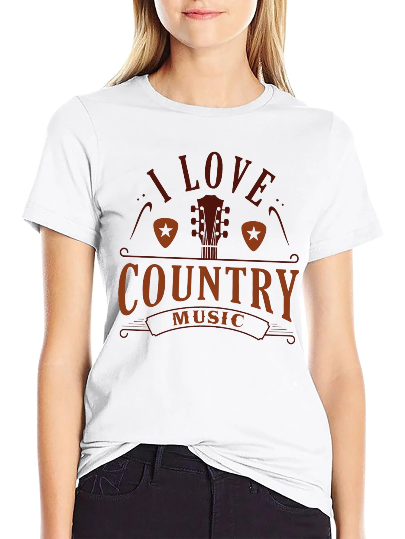 Camiseta Negra I Love Country Music