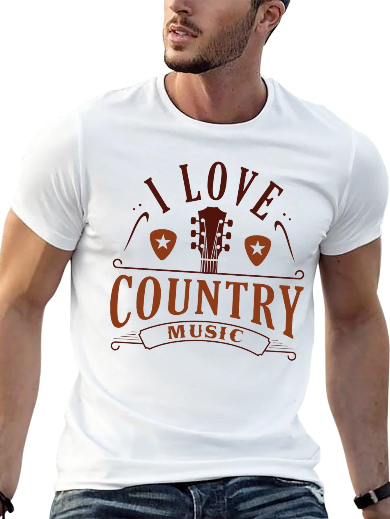 Camiseta Negra I Love Country Music
