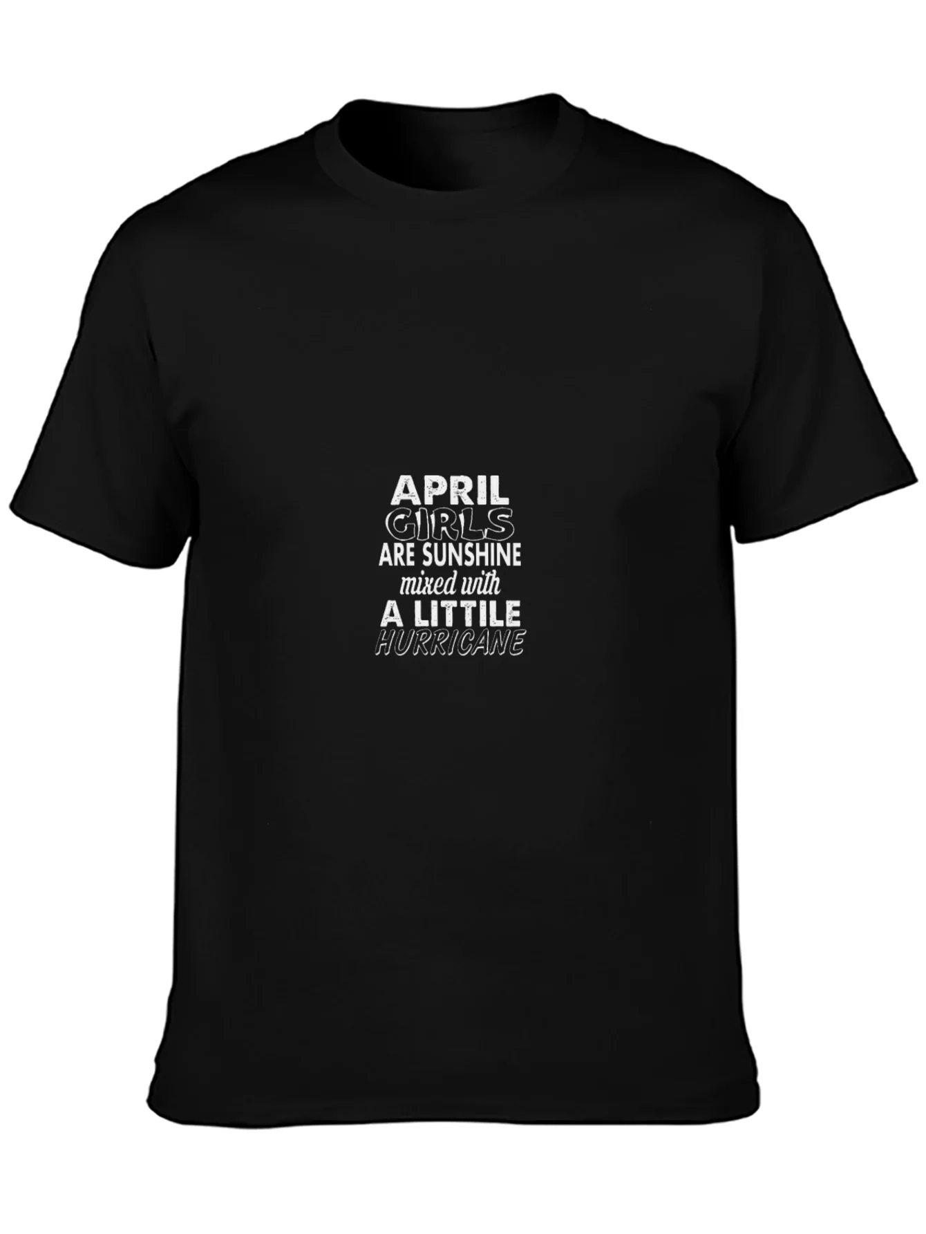 Camiseta Negra con Dise?o April Girls Sunshine