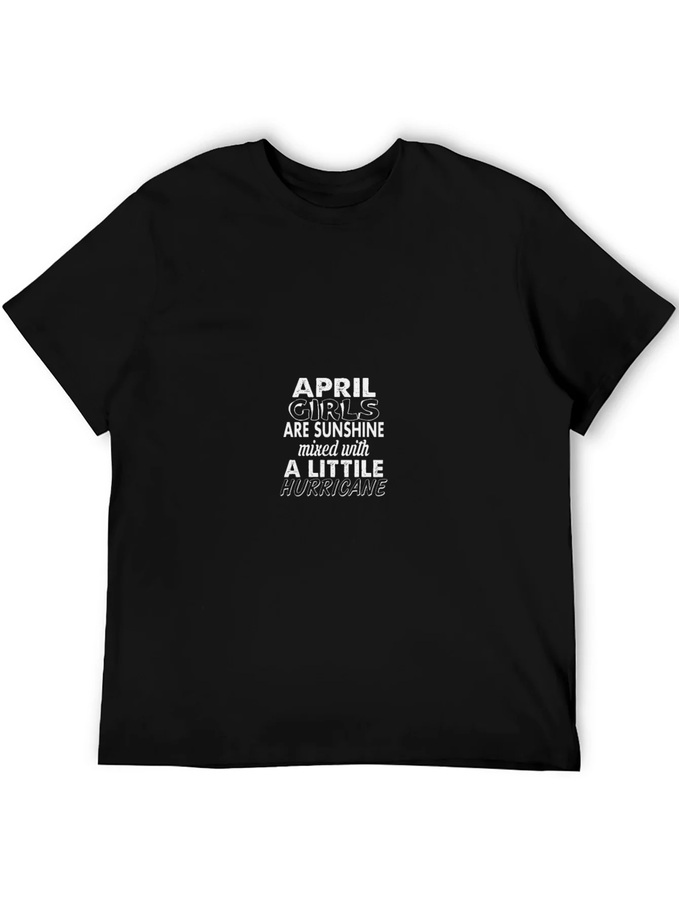 Camiseta Negra con Dise?o April Girls Sunshine