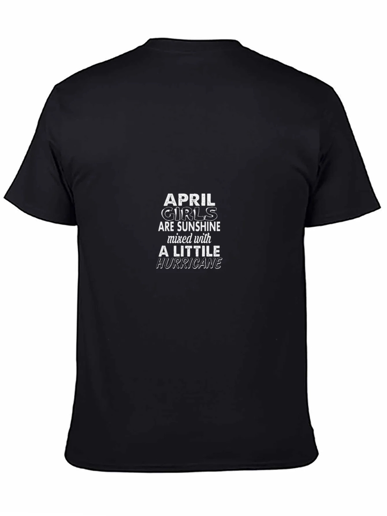 Camiseta Negra con Dise?o April Girls Sunshine