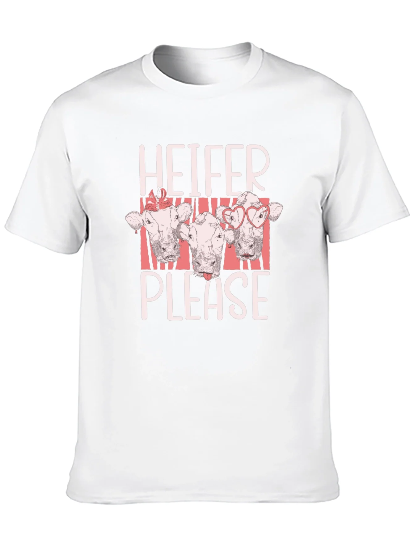Camiseta Negra Heifer Please con Dise?o de Vacas