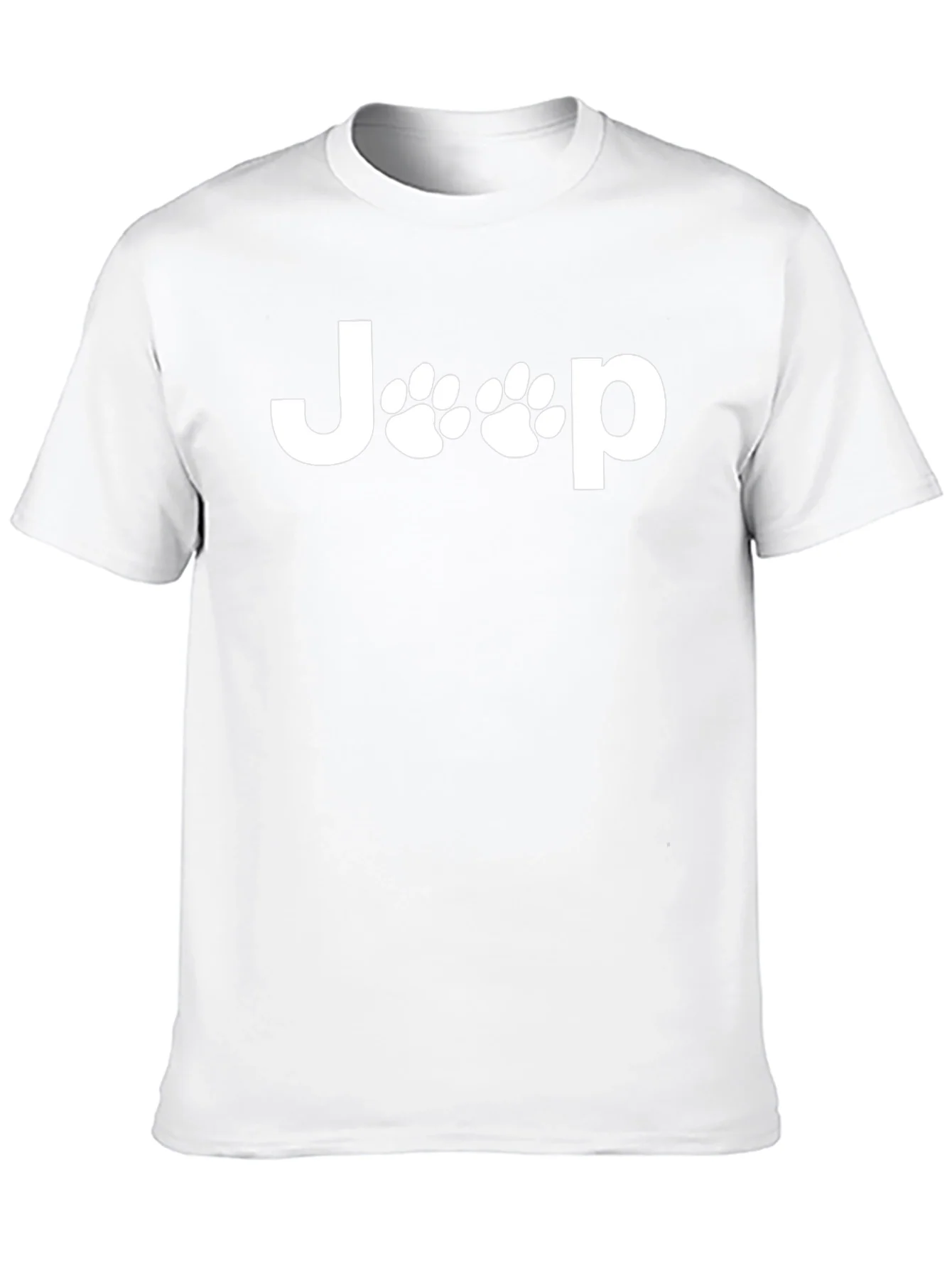 Camiseta Negra Jeep con Huellas de Pata