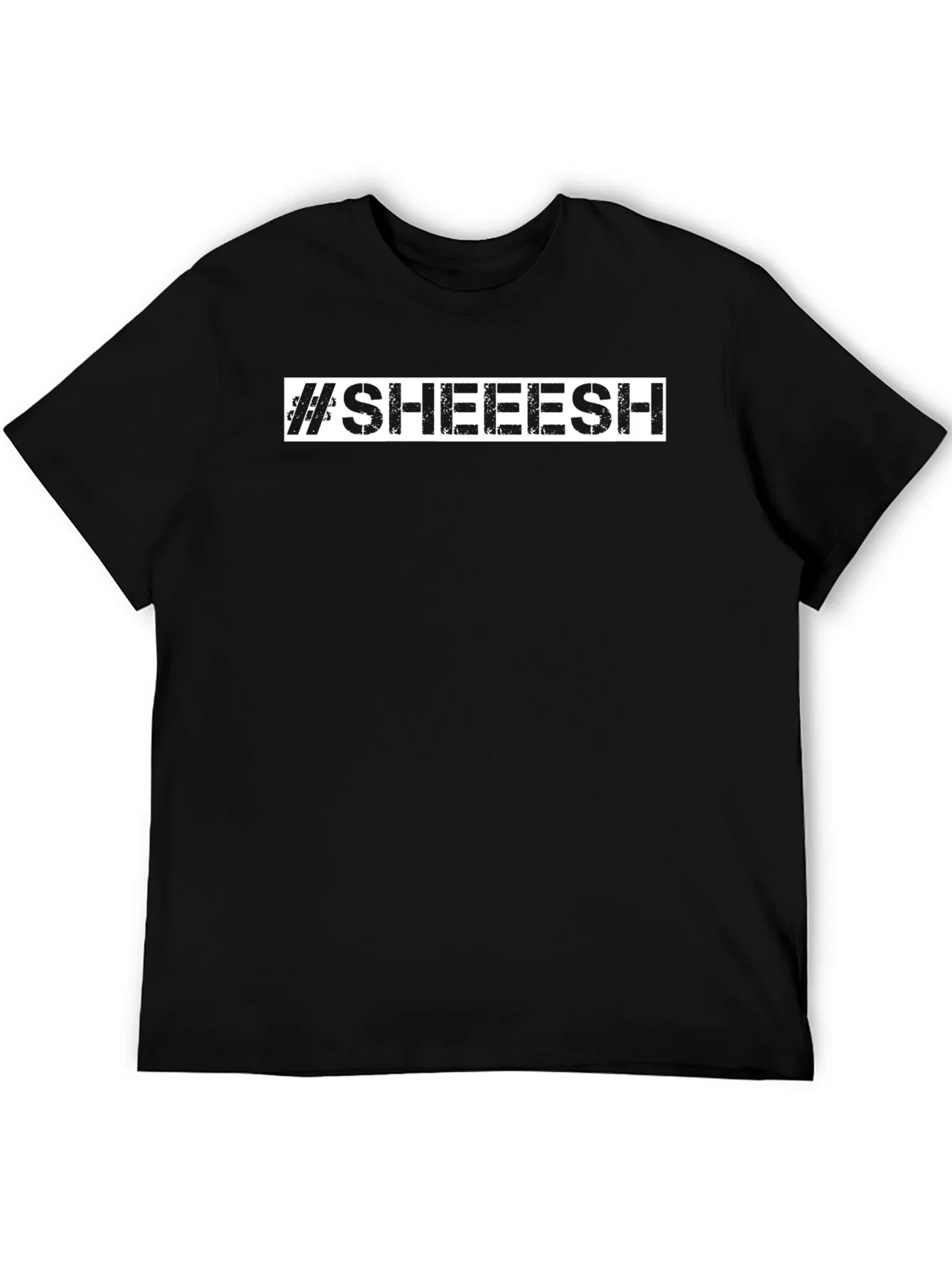 Rebbecca #SHEEESH Graphic Print Black Cotton T-Shirt