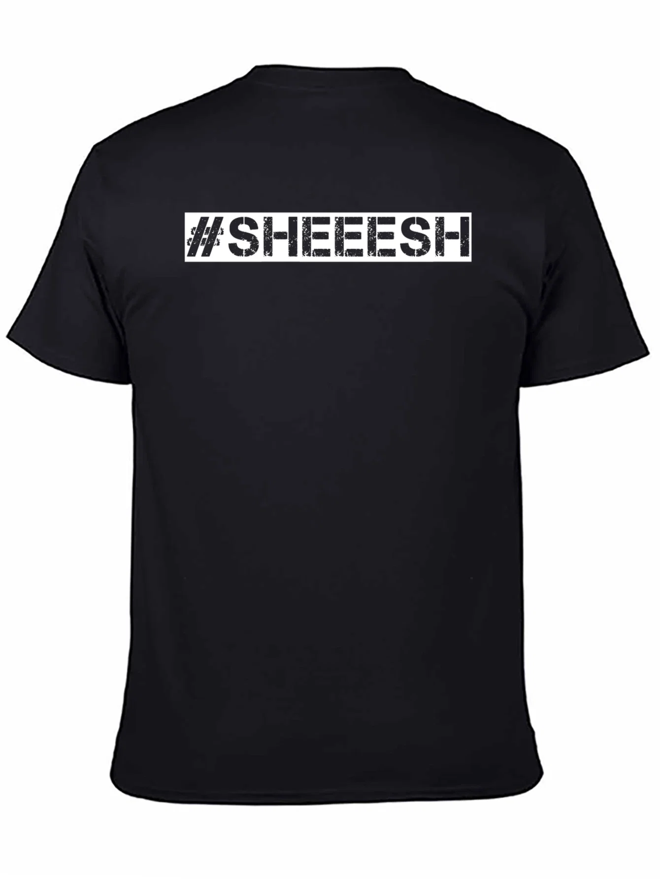 Rebbecca #SHEEESH Graphic Print Black Cotton T-Shirt