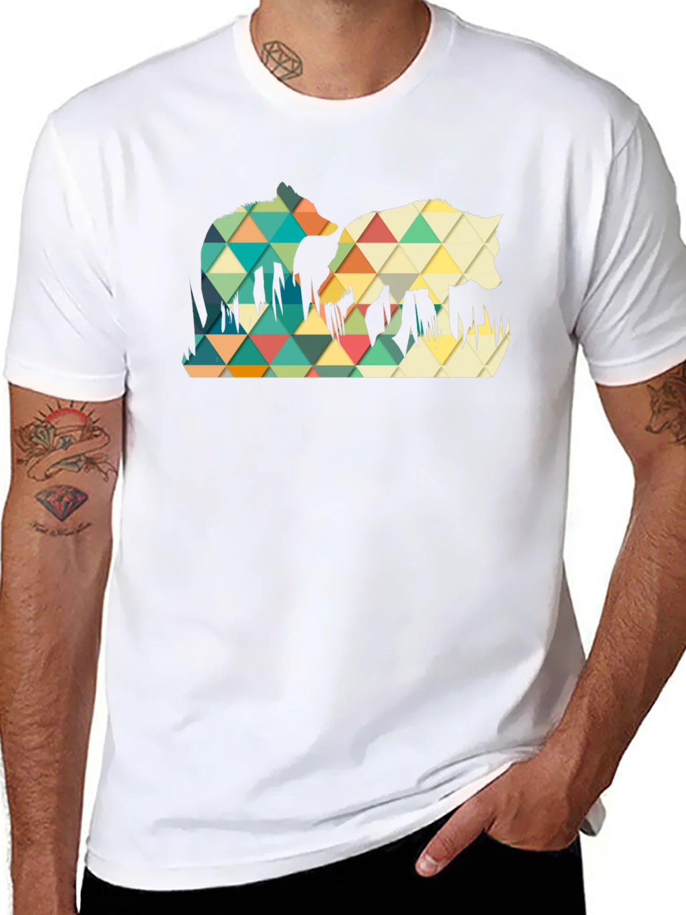 Rebbecca Geometric Wolf Graphic Tee