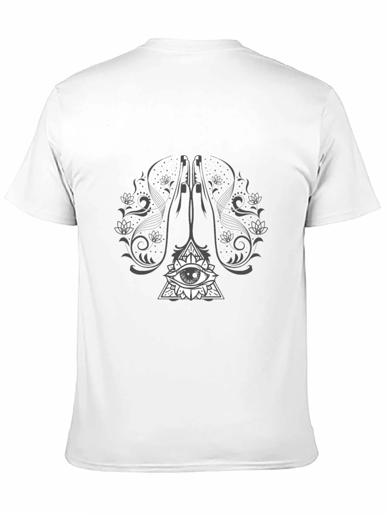 Rebbecca Mystic Eye Graphic Tee - Black Cotton T-Shirt