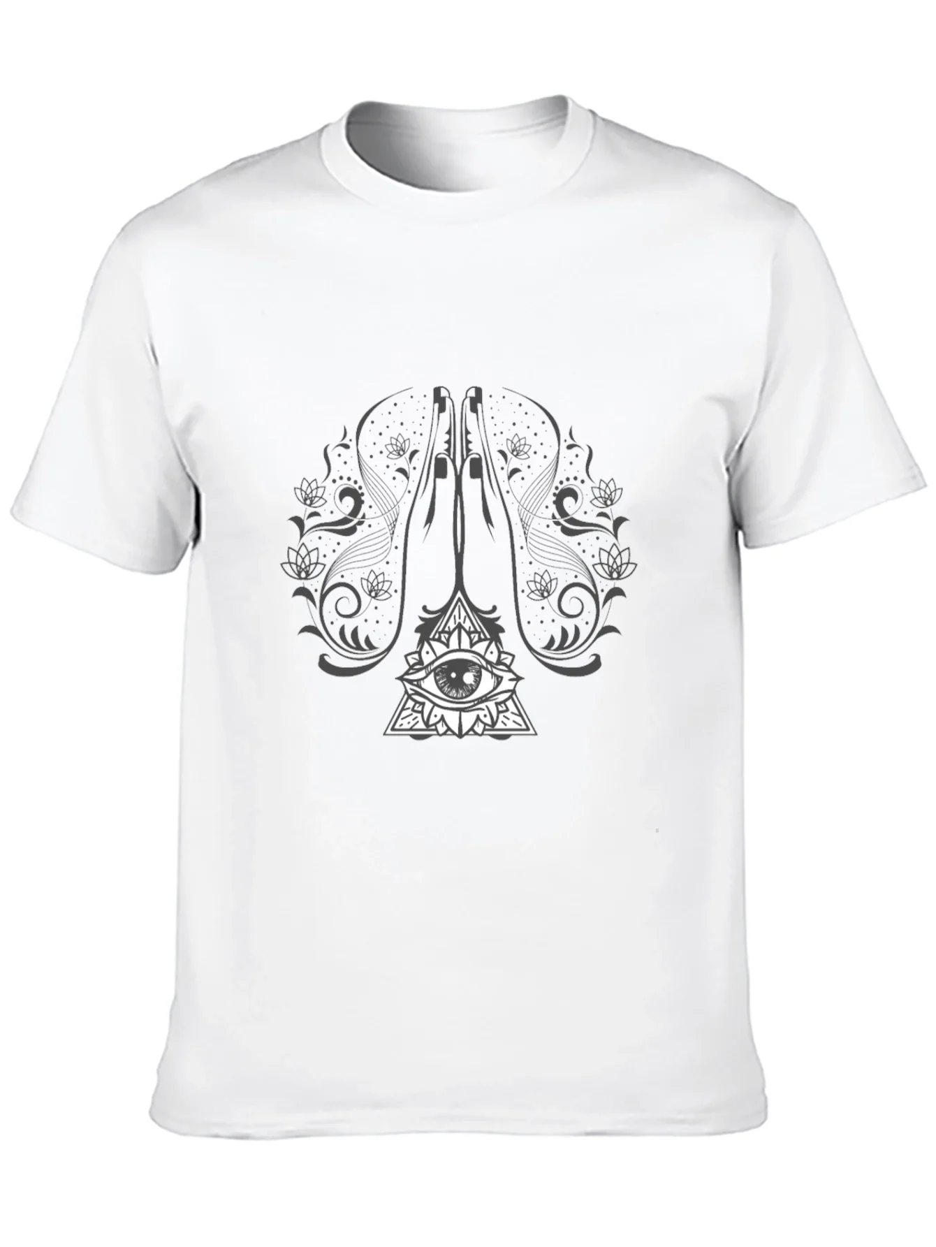 Rebbecca Mystic Eye Graphic Tee - Black Cotton T-Shirt