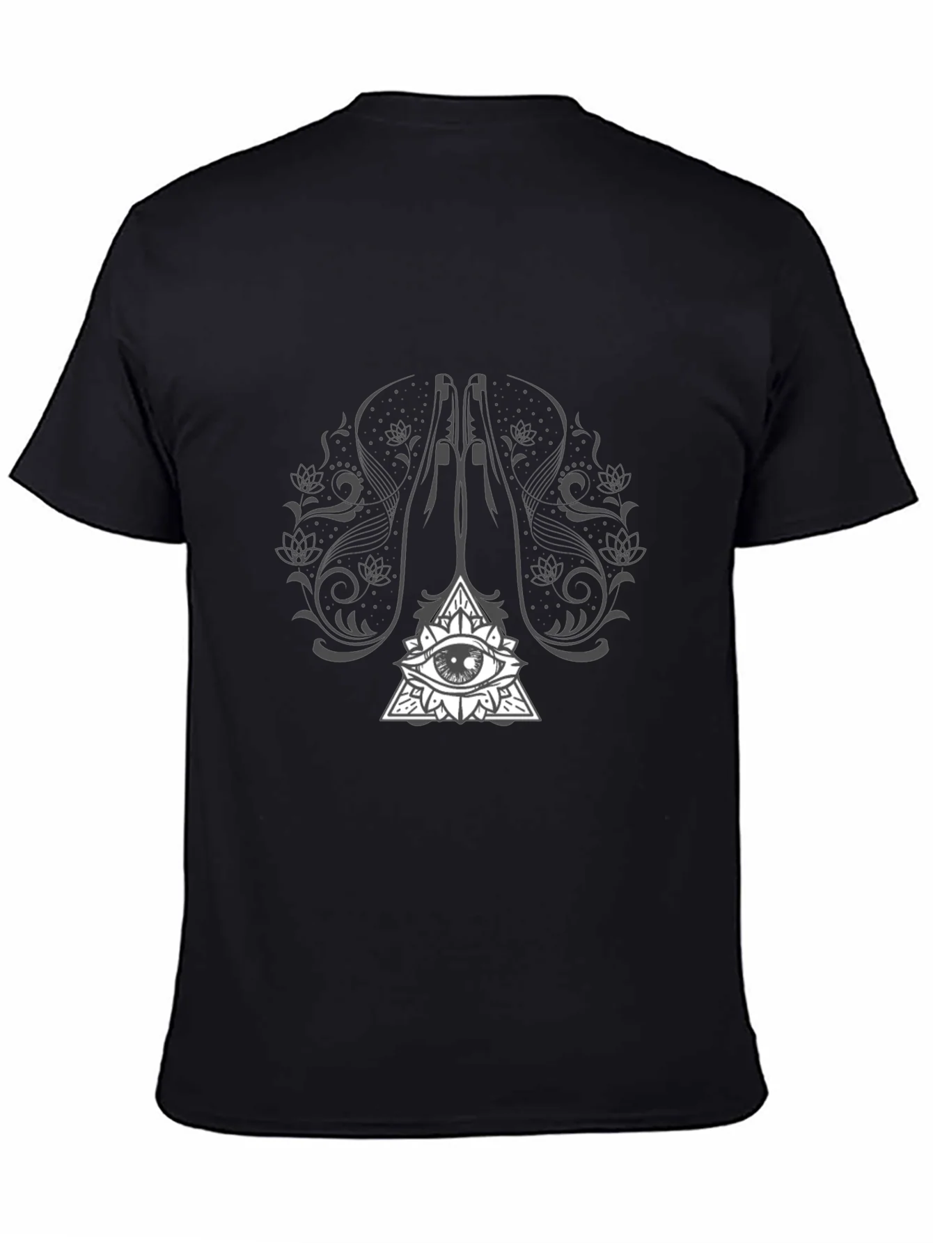 Rebbecca Mystic Eye Graphic Tee - Black Cotton T-Shirt