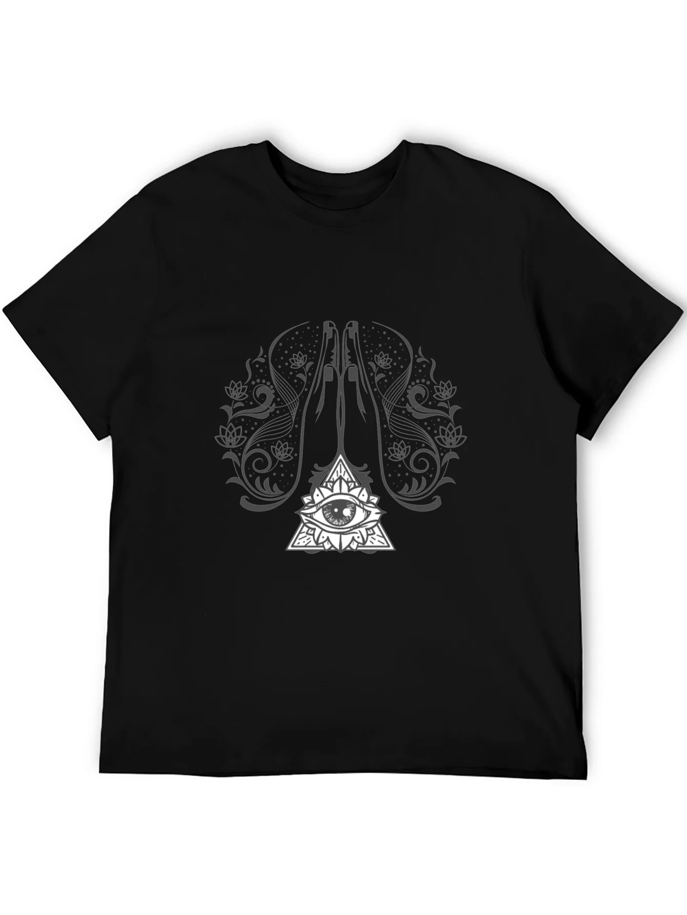 Rebbecca Mystic Eye Graphic Tee - Black Cotton T-Shirt