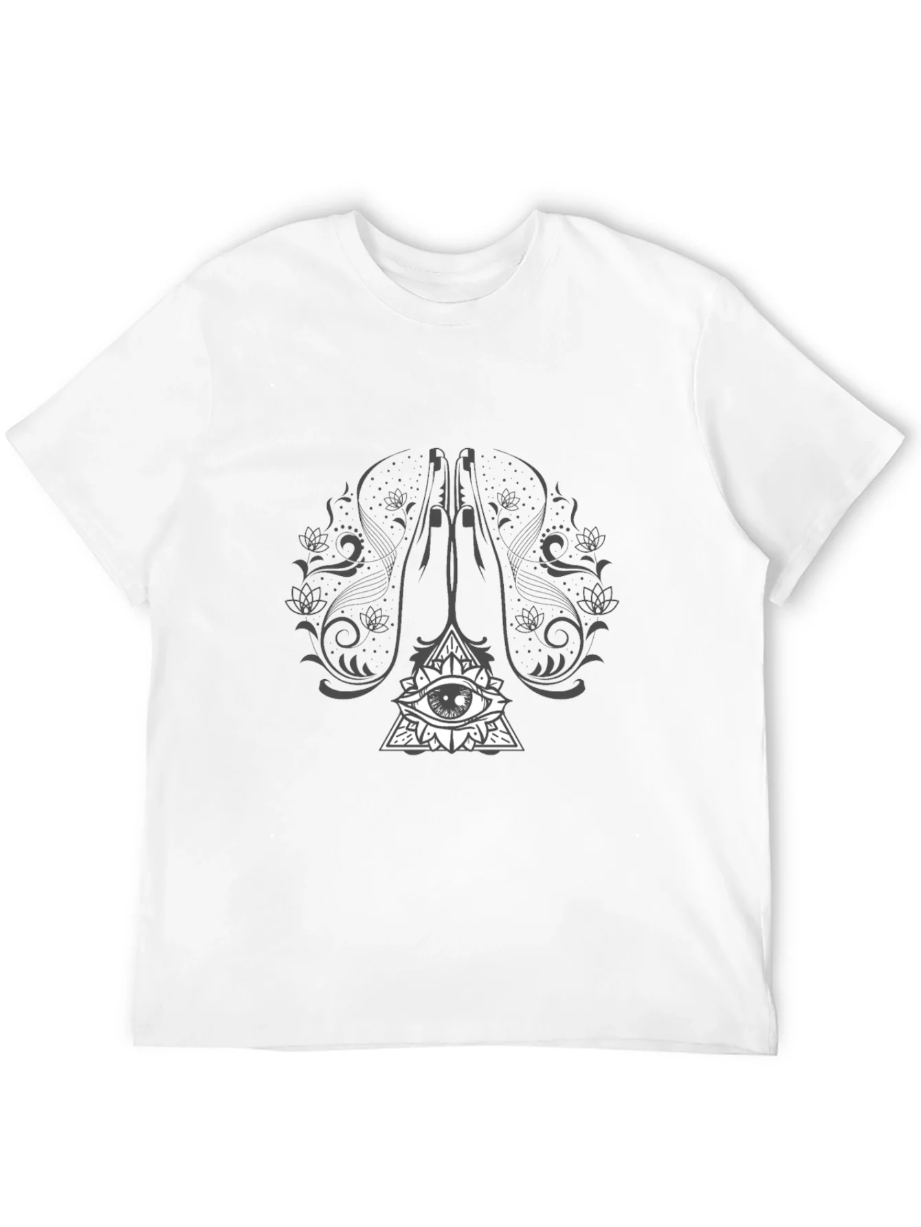 Rebbecca Mystic Eye Graphic Tee - Black Cotton T-Shirt