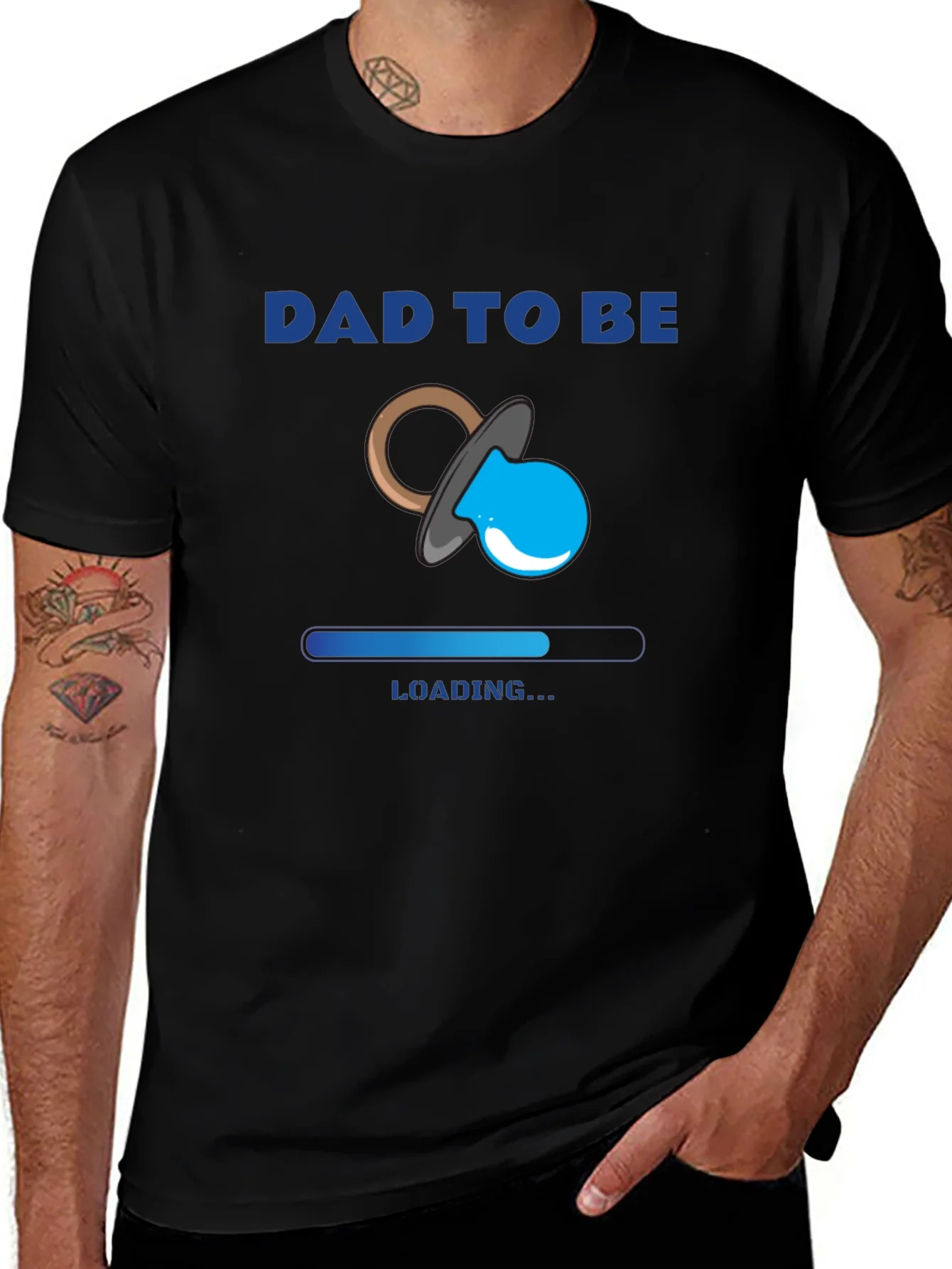 Rebbecca Dad To Be Loading Baby Announcement T-Shirt