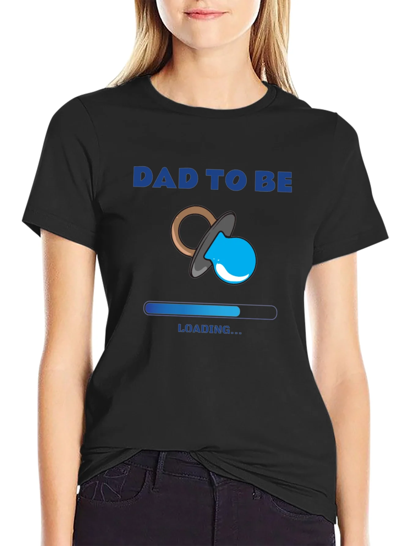 Rebbecca Dad To Be Loading Baby Announcement T-Shirt