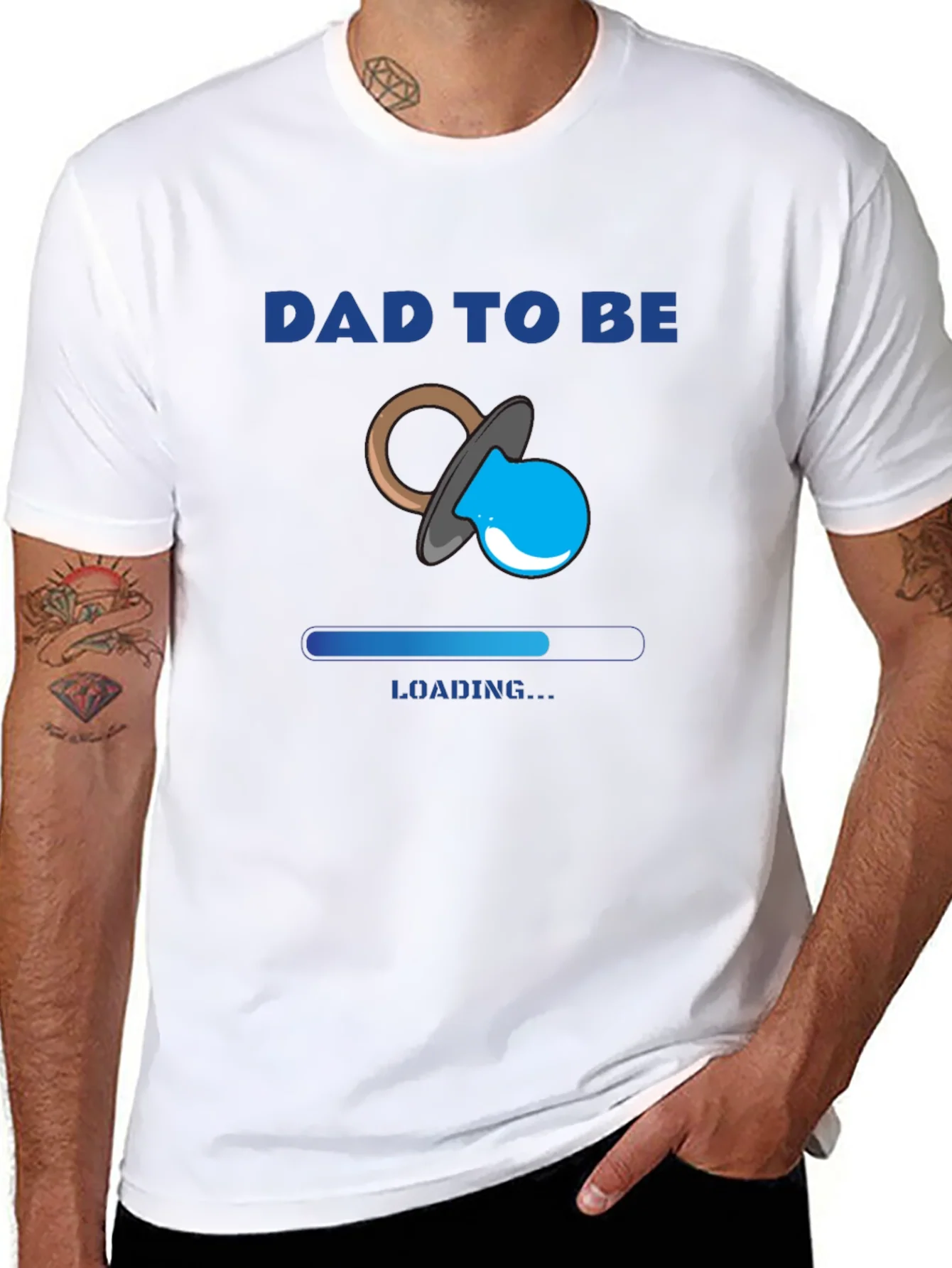 Rebbecca Dad To Be Loading Baby Announcement T-Shirt