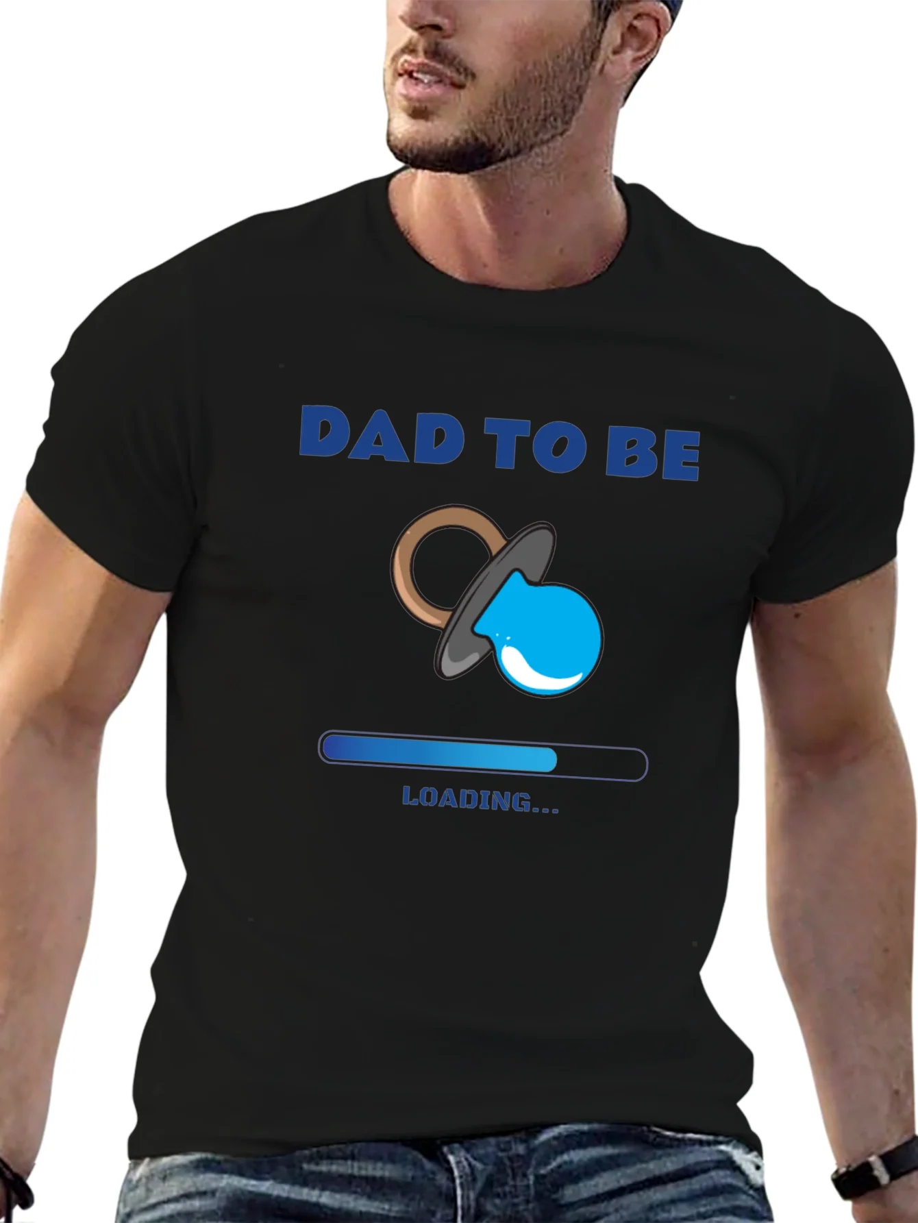 Rebbecca Dad To Be Loading Baby Announcement T-Shirt