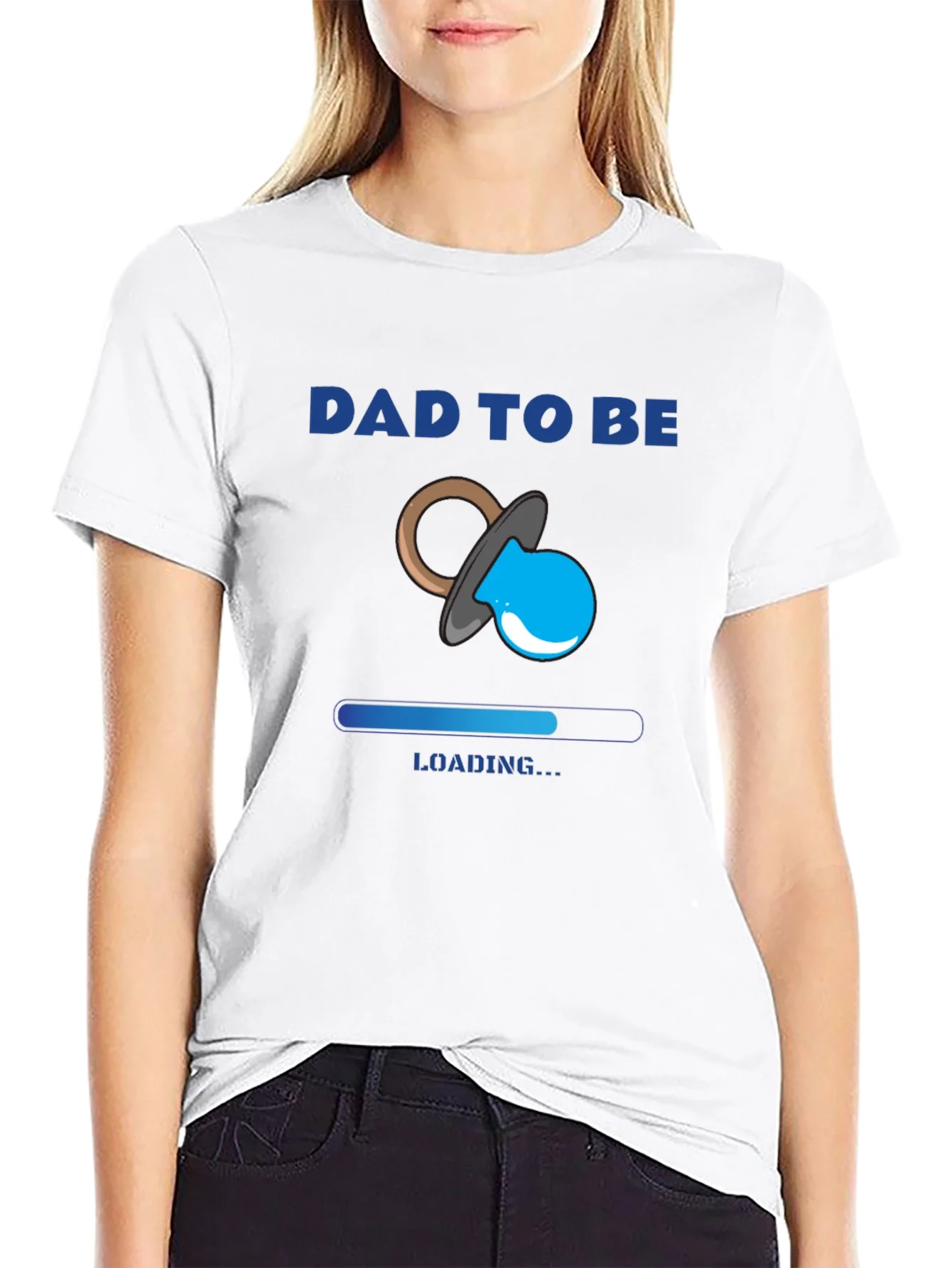 Rebbecca Dad To Be Loading Baby Announcement T-Shirt