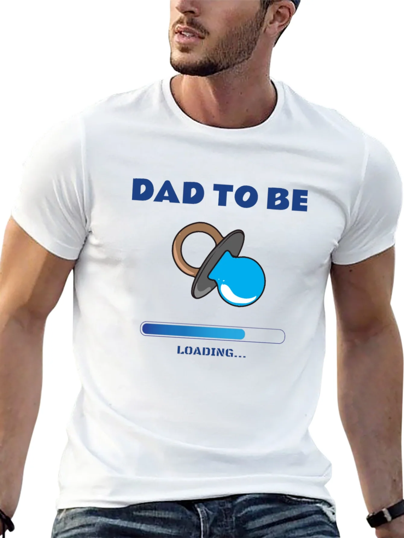 Rebbecca Dad To Be Loading Baby Announcement T-Shirt