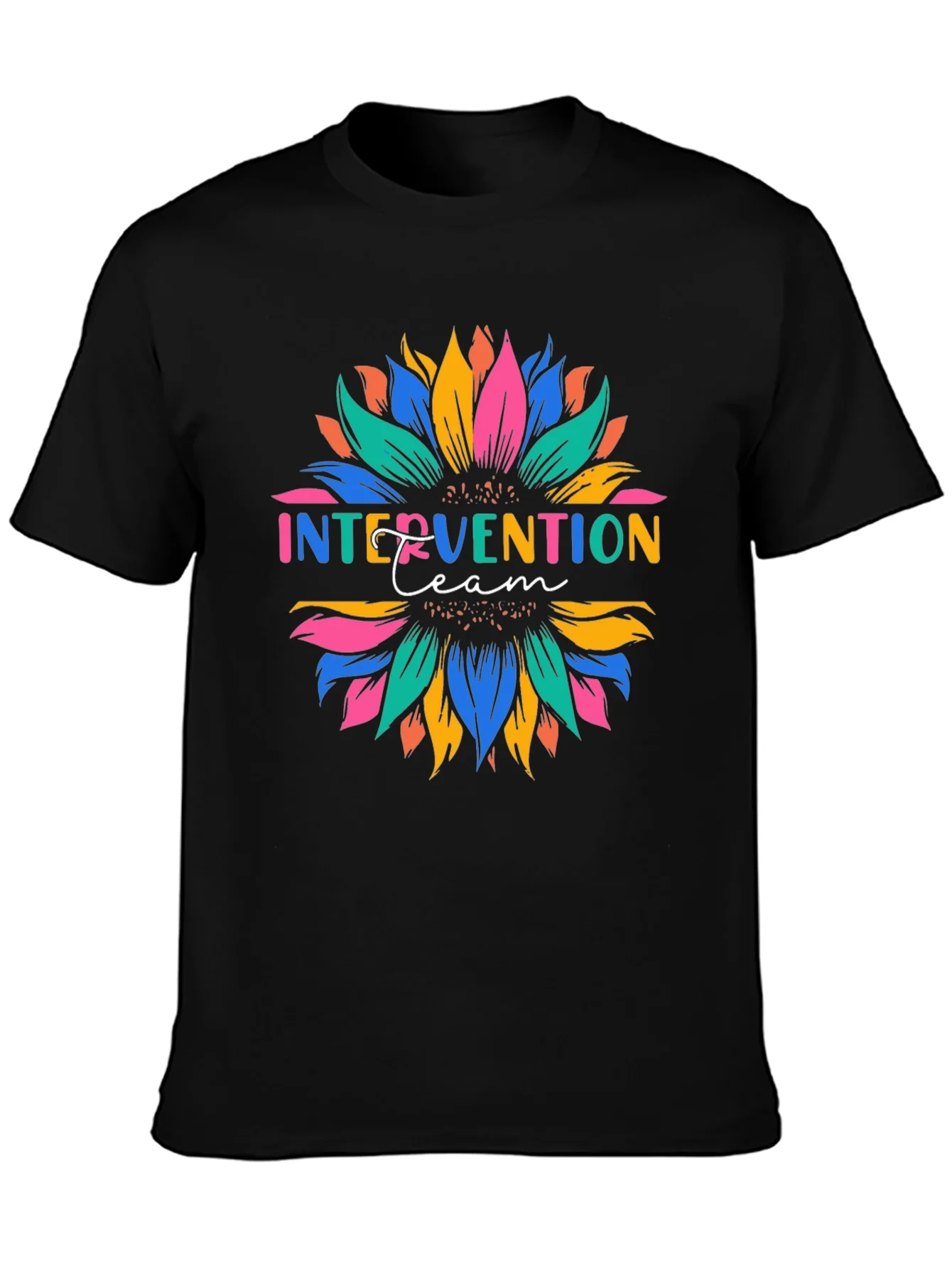 Rebbecca Intervention Team Sunflower Graphic T-Shirt