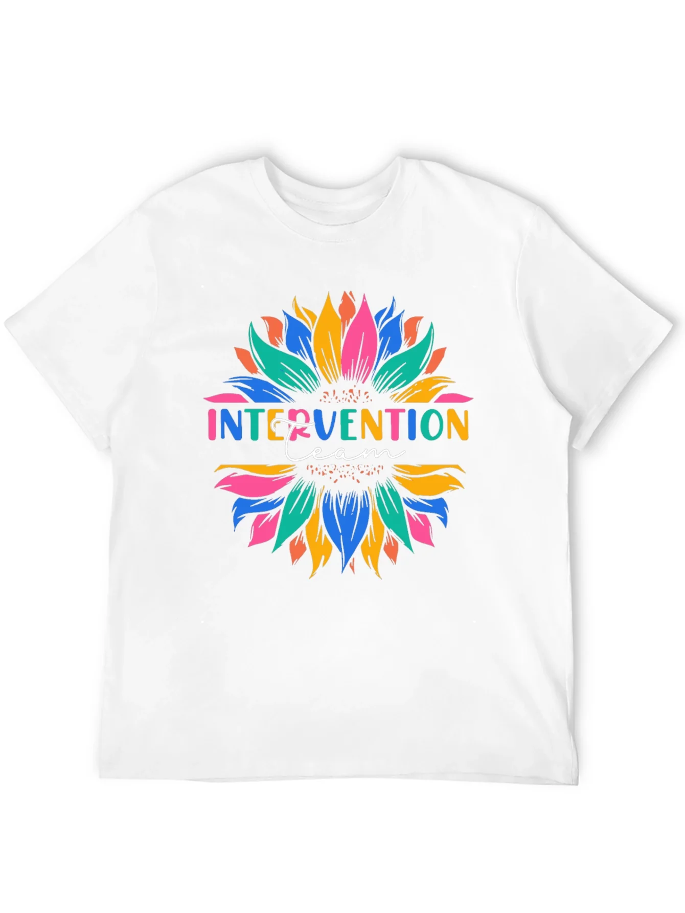 Rebbecca Intervention Team Sunflower Graphic T-Shirt