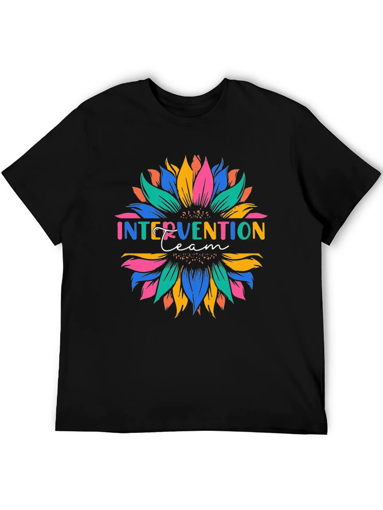 Rebbecca Intervention Team Sunflower Graphic T-Shirt