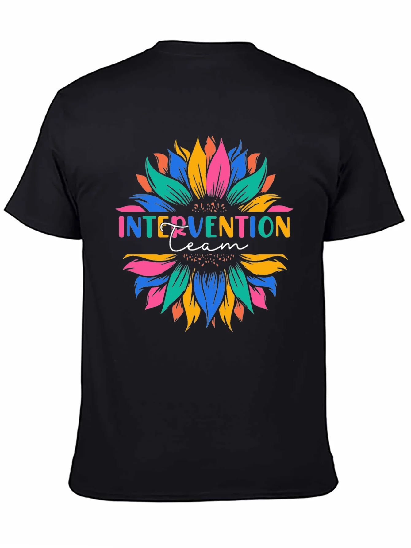 Rebbecca Intervention Team Sunflower Graphic T-Shirt