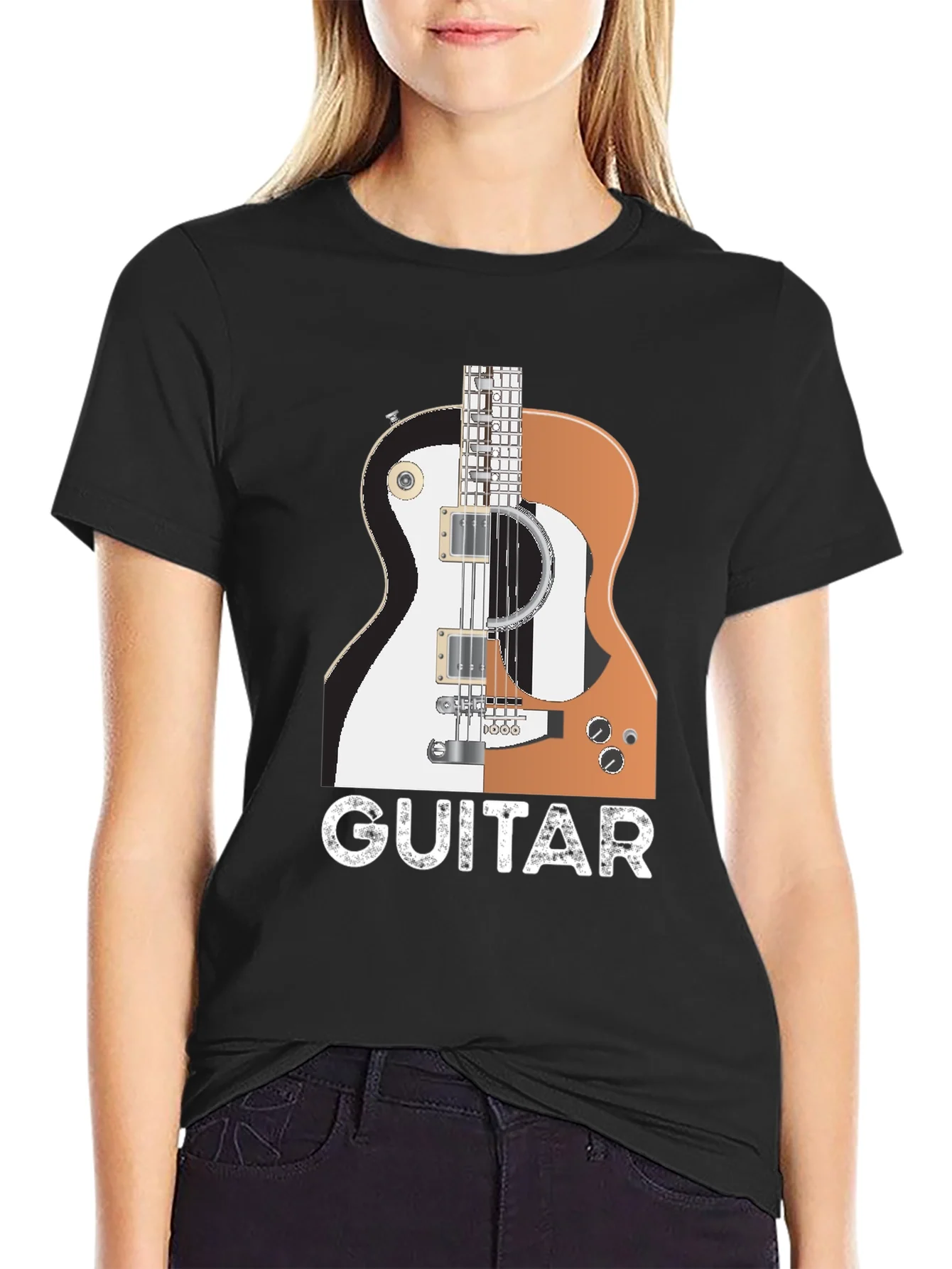 Rebbecca Guitar Graphic T-Shirt - Music Lover Tee