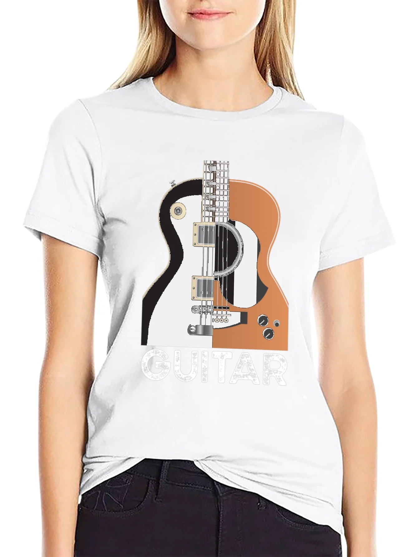 Rebbecca Guitar Graphic T-Shirt - Music Lover Tee