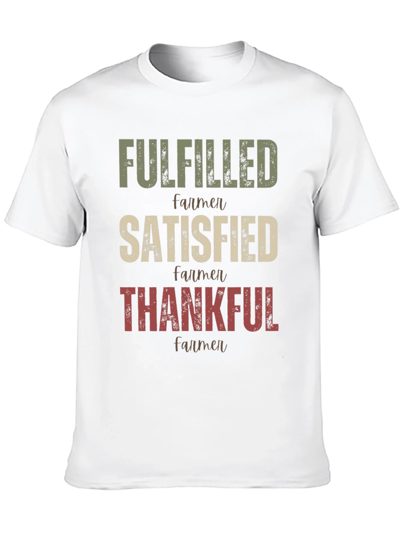 Camiseta Gr¨¢fica Farmer: Cumplido Satisfecho Agradecido