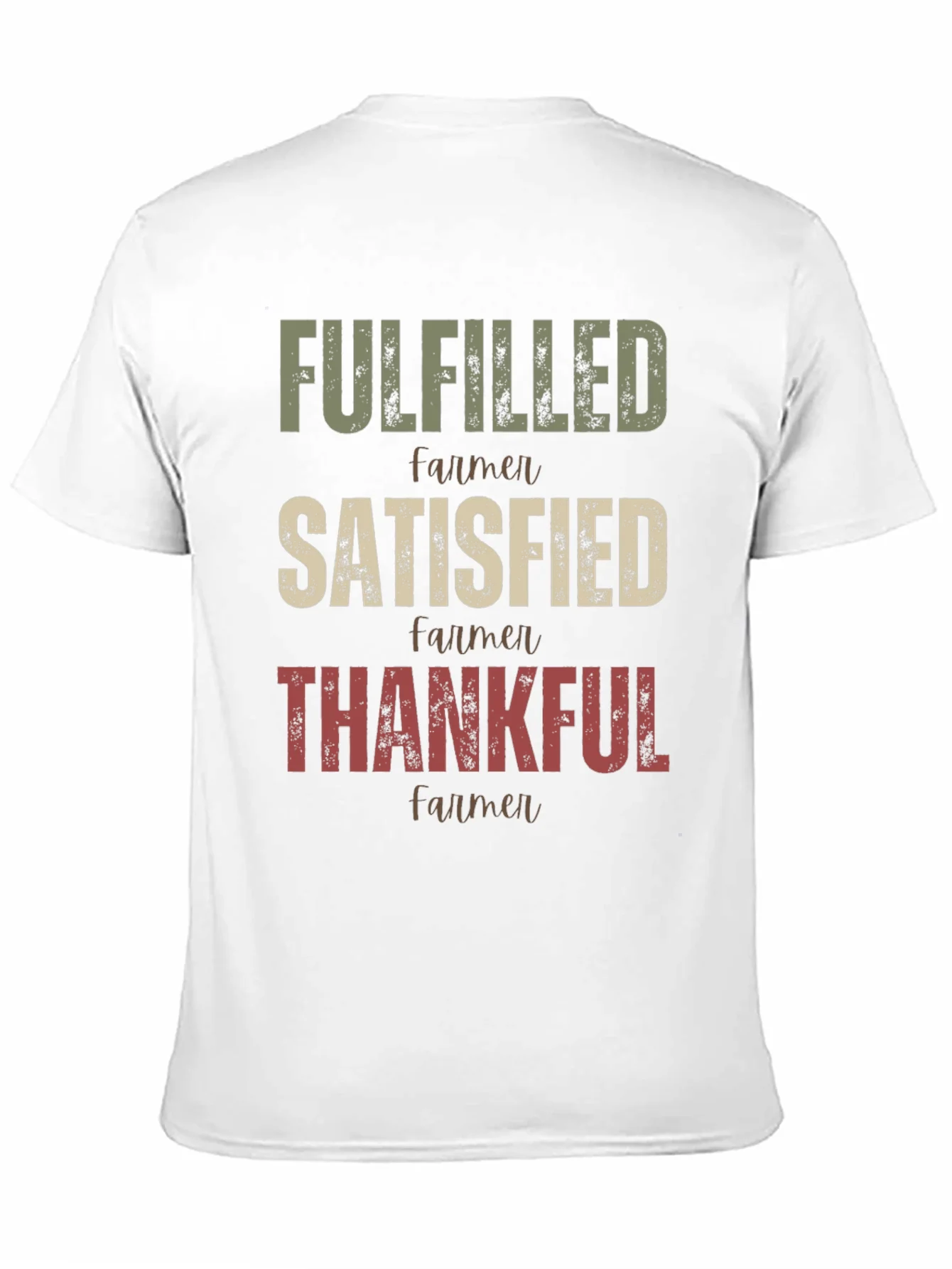 Camiseta Gr¨¢fica Farmer: Cumplido Satisfecho Agradecido