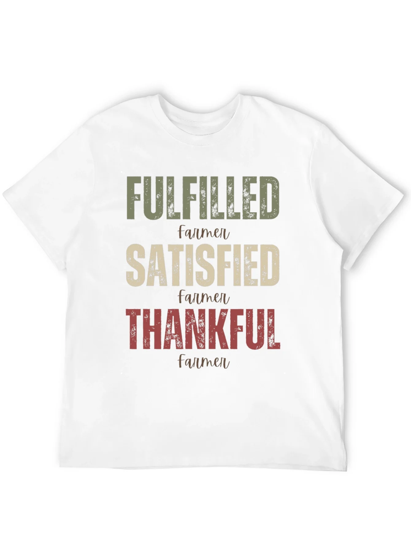 Camiseta Gr¨¢fica Farmer: Cumplido Satisfecho Agradecido