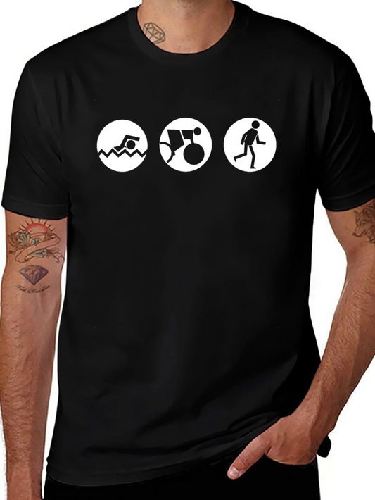 Camiseta Negra de Triatl¨®n para Hombre