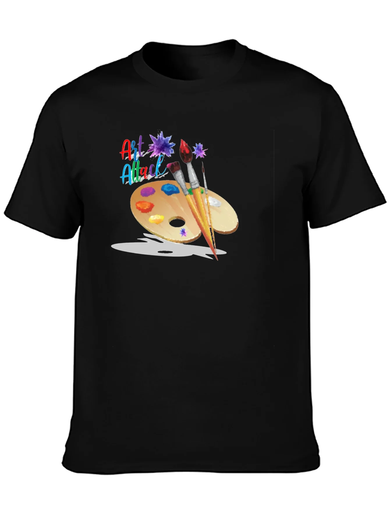 Rebbecca Art Attack T-Shirt: Artistic Palette Design