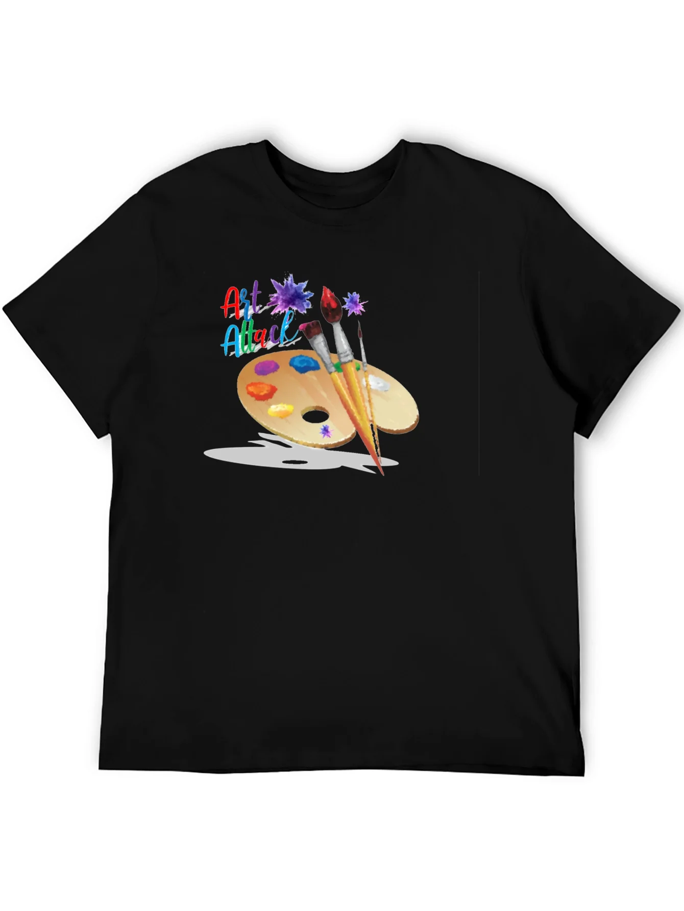 Rebbecca Art Attack T-Shirt: Artistic Palette Design