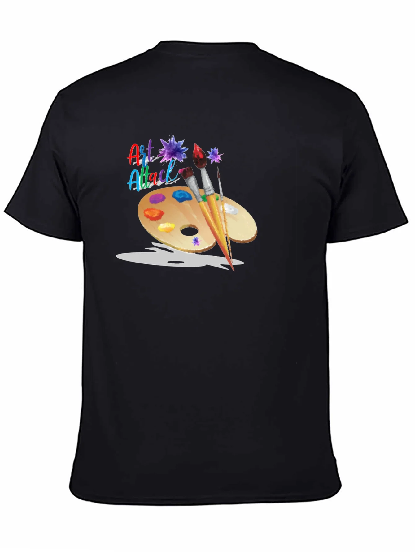 Rebbecca Art Attack T-Shirt: Artistic Palette Design