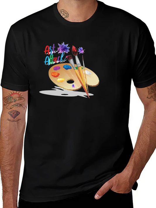 Rebbecca Art Attack T-Shirt: Artistic Palette Design