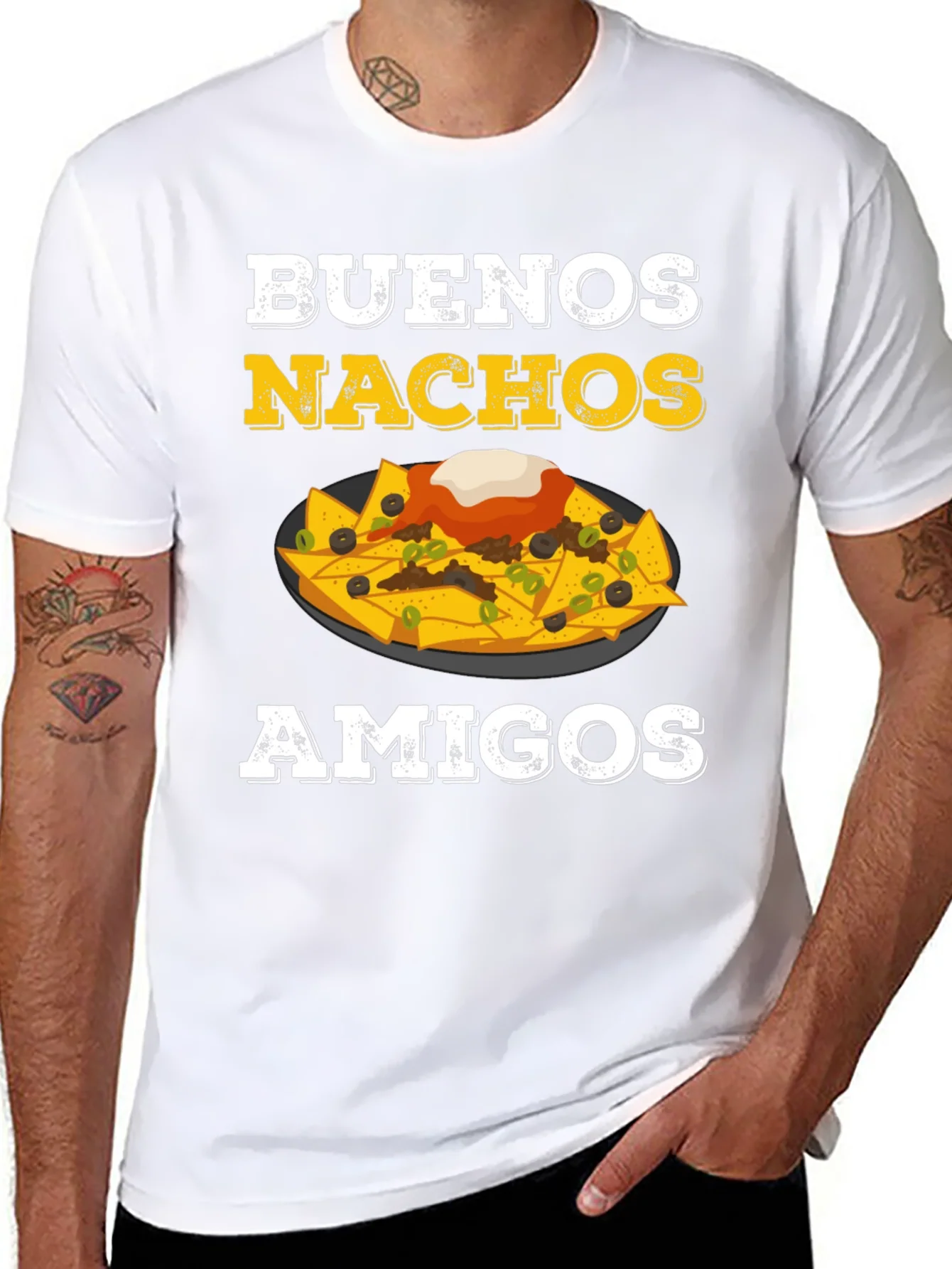 Rebbecca Buenos Nachos Amigos T-Shirt - Funny Foodie Tee