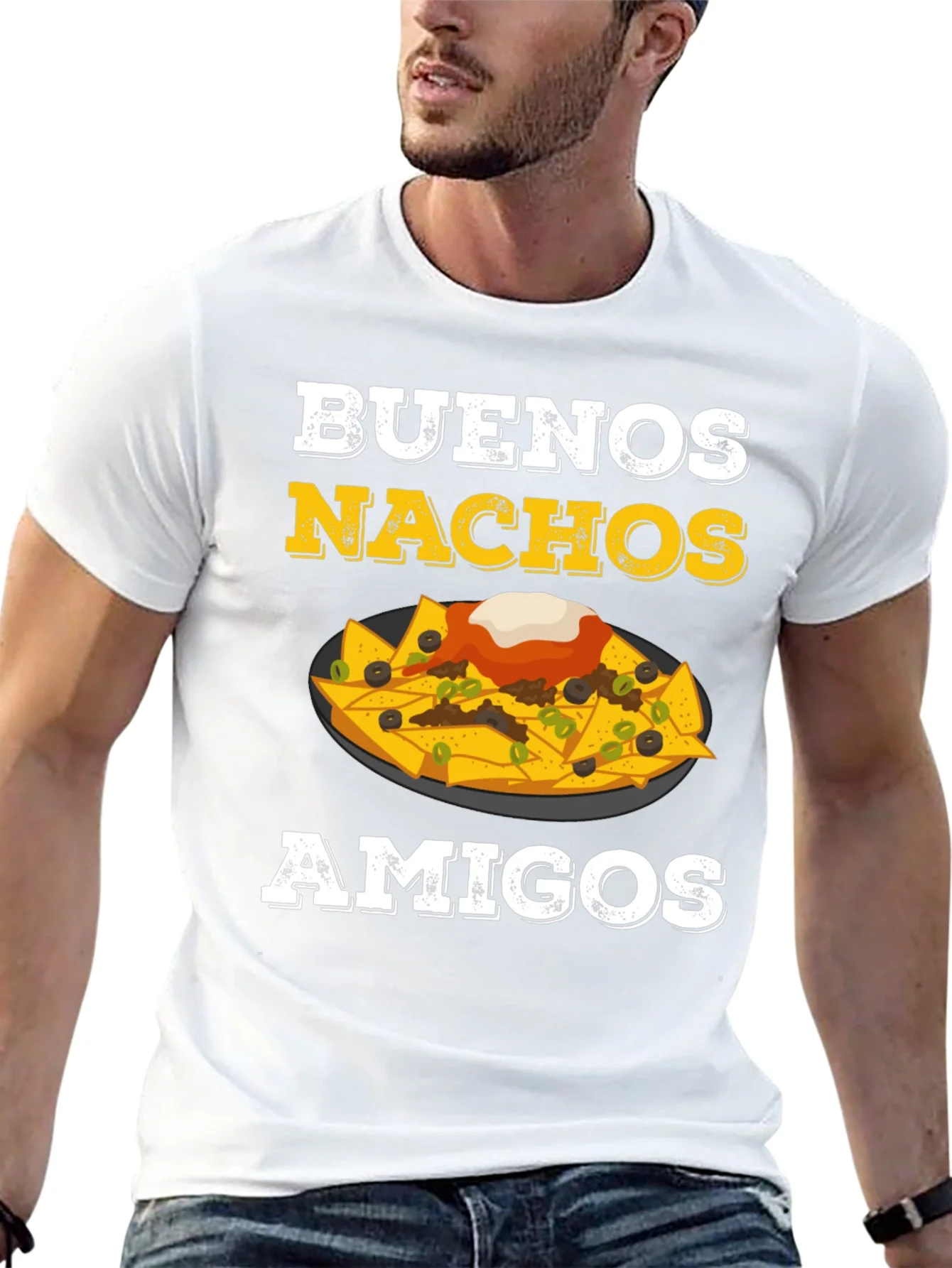 Rebbecca Buenos Nachos Amigos T-Shirt - Funny Foodie Tee