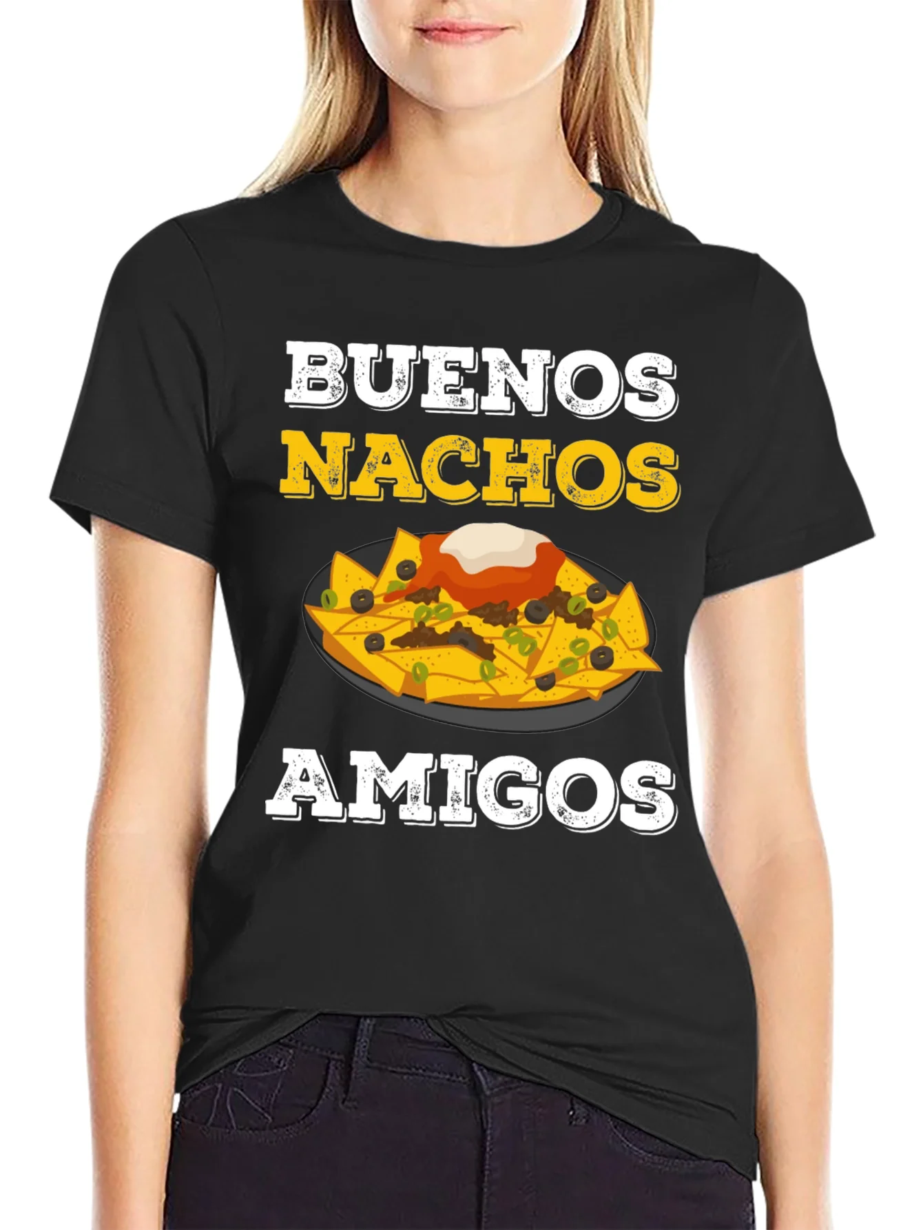 Rebbecca Buenos Nachos Amigos T-Shirt - Funny Foodie Tee