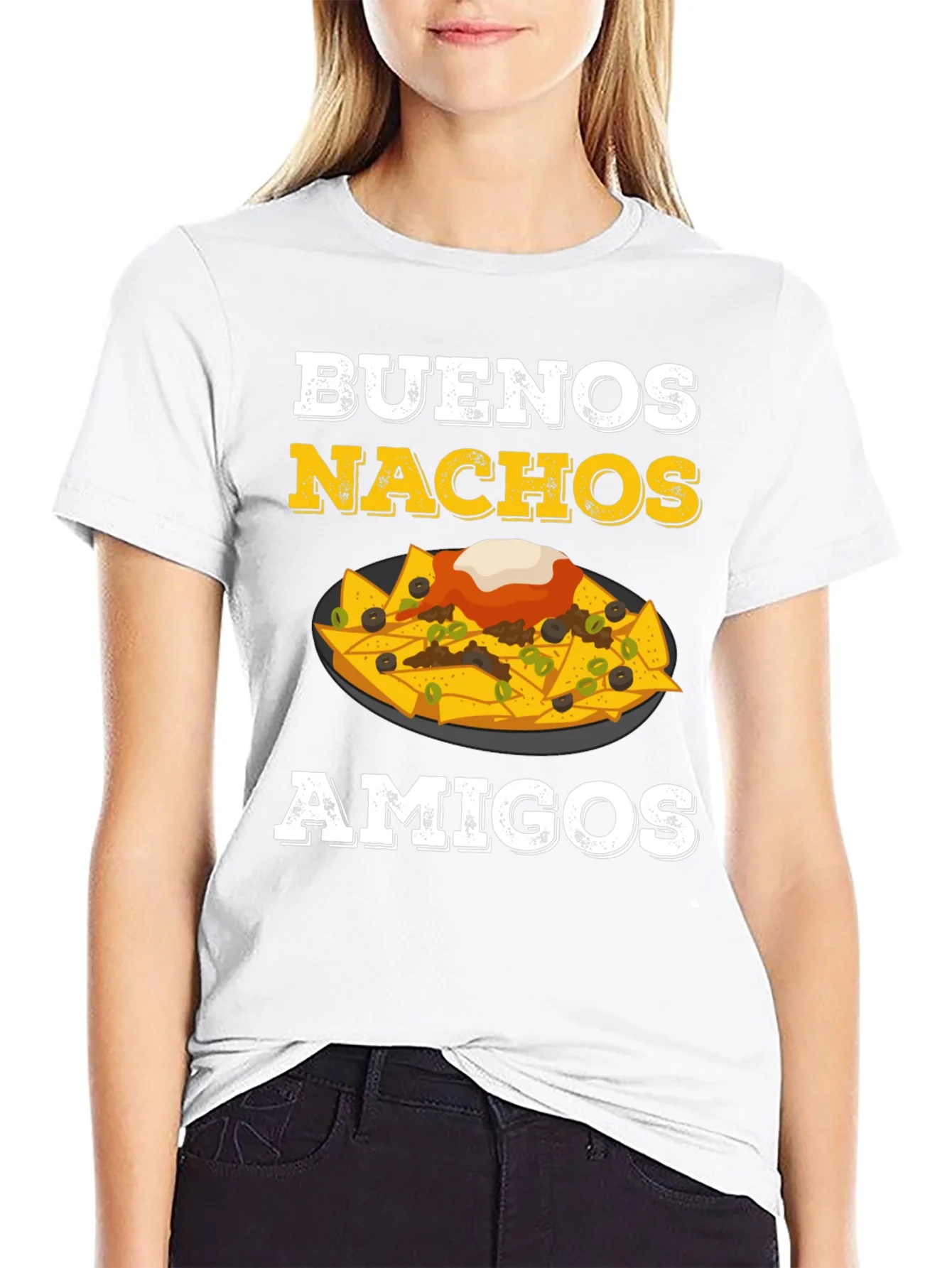 Rebbecca Buenos Nachos Amigos T-Shirt - Funny Foodie Tee