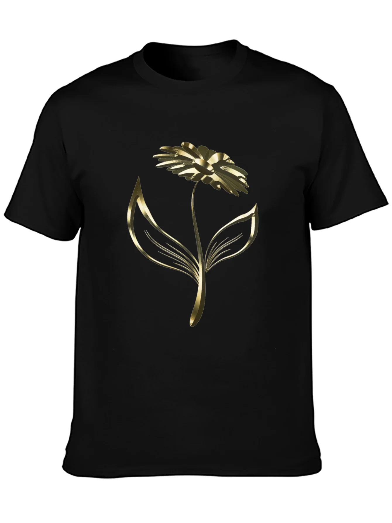 Rebbecca Elegant Golden Flower Graphic Tee