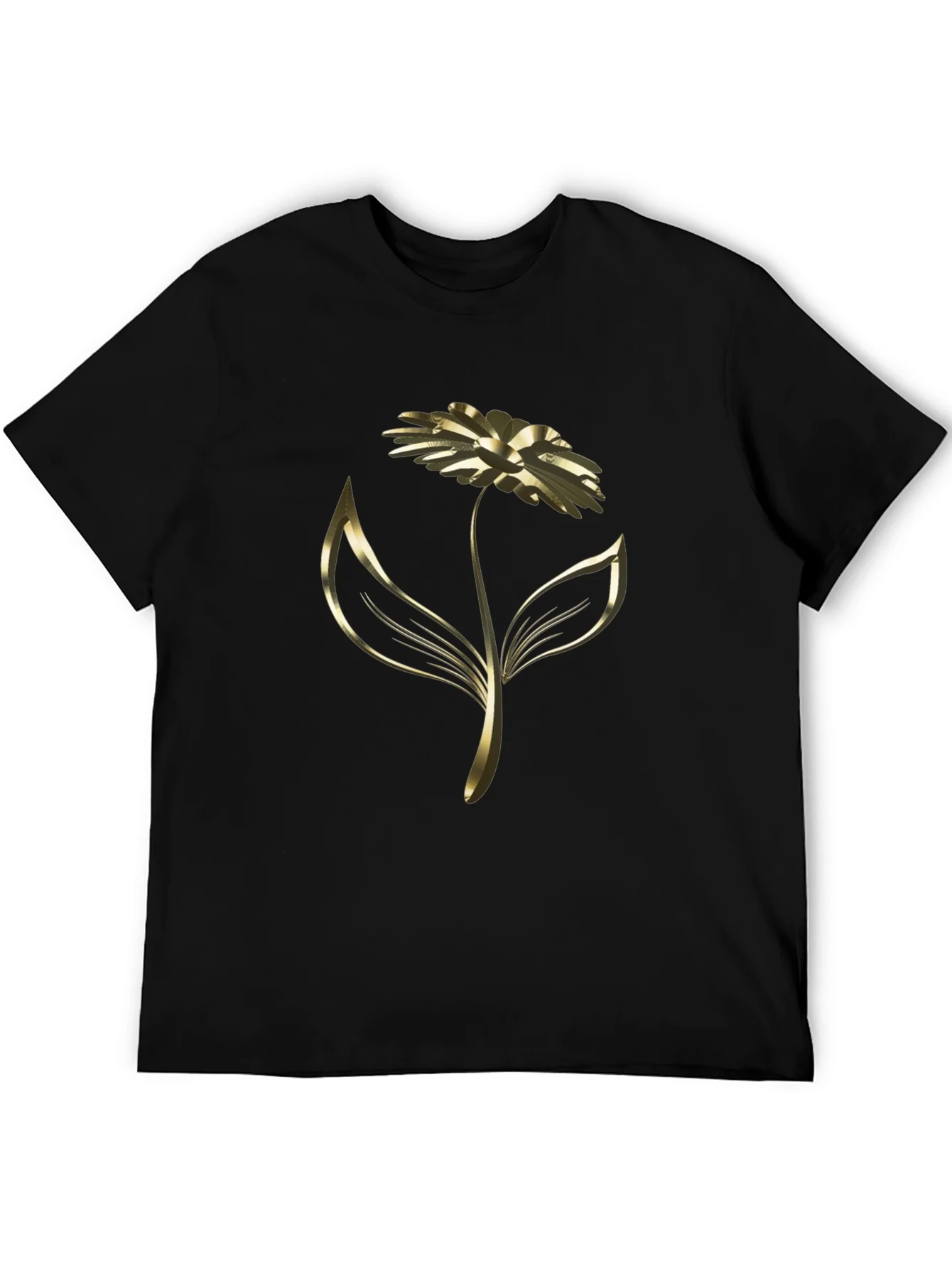 Rebbecca Elegant Golden Flower Graphic Tee