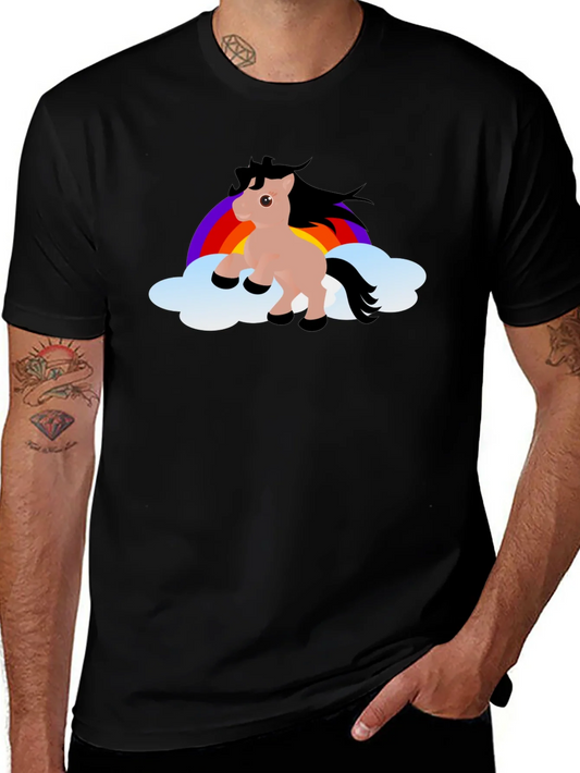 Rebbecca Rainbow Pony T-Shirt - Cute Cartoon Horse Design