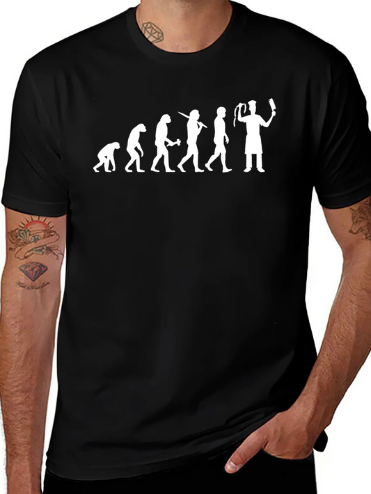 Rebbecca Evolution of BBQ T-Shirt - Funny Grill Master Tee