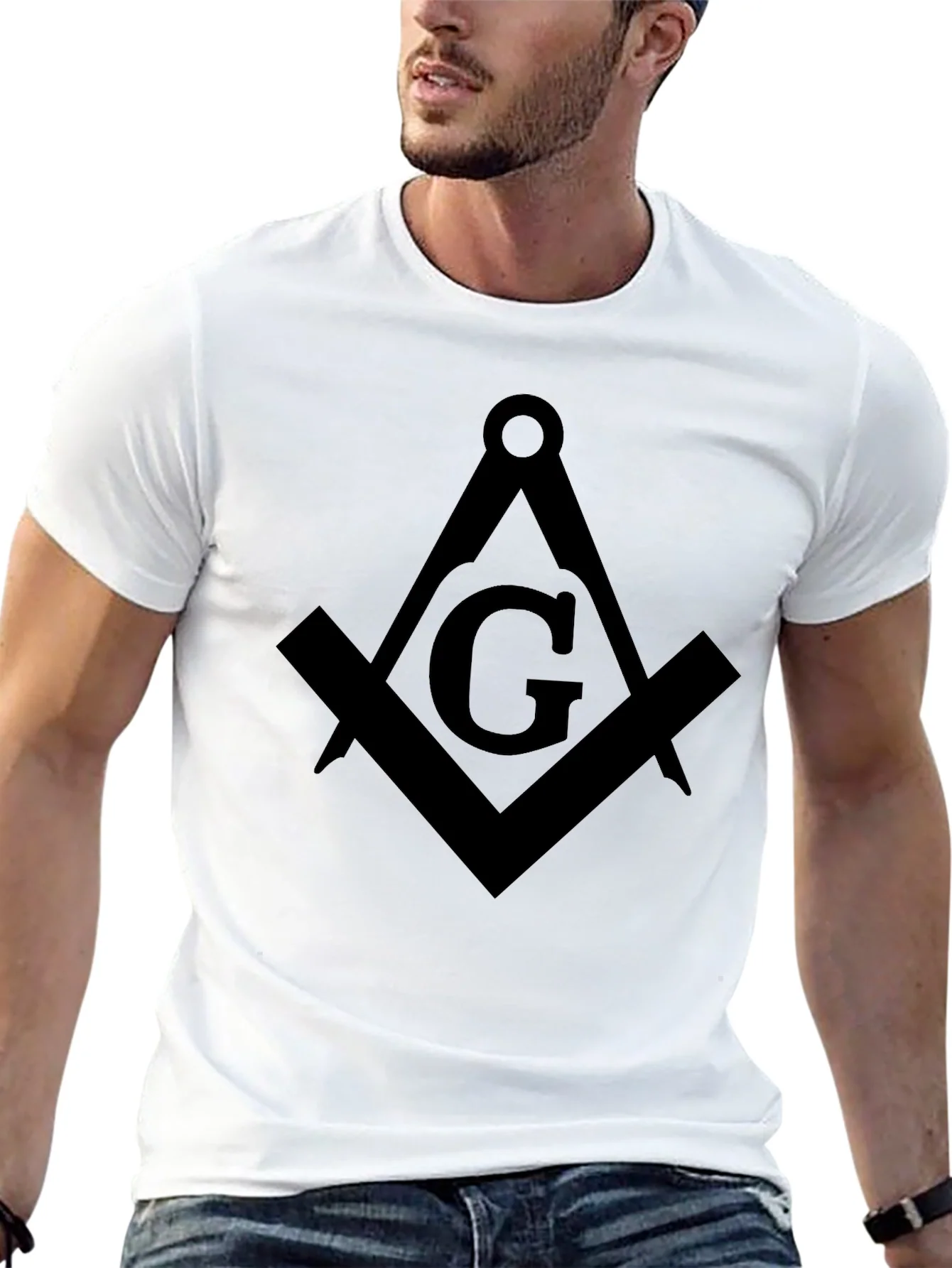 Rebbecca Masonic Square & Compasses Black T-Shirt